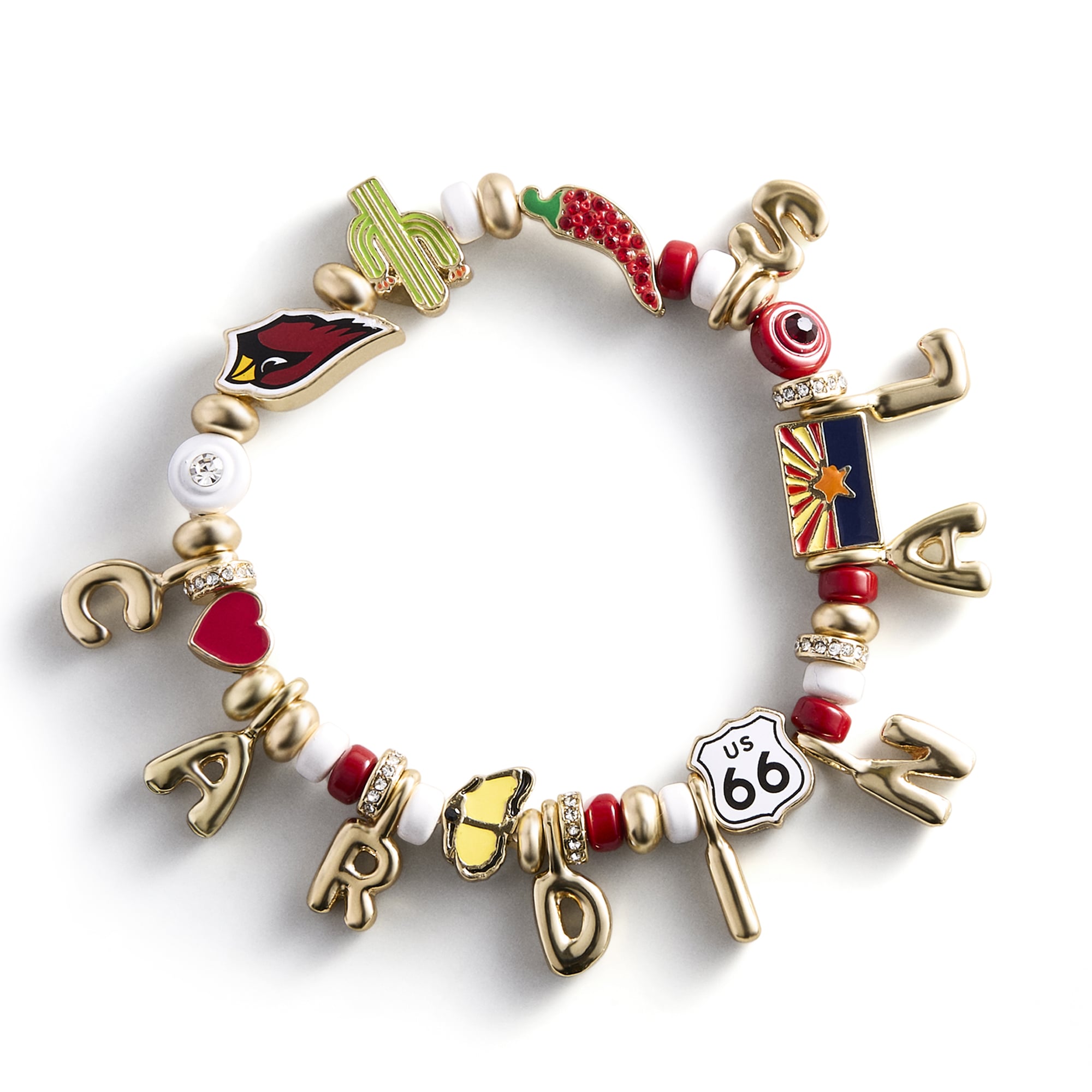 BaubleBar Arizona Cardinals Motif Beaded Bracelet