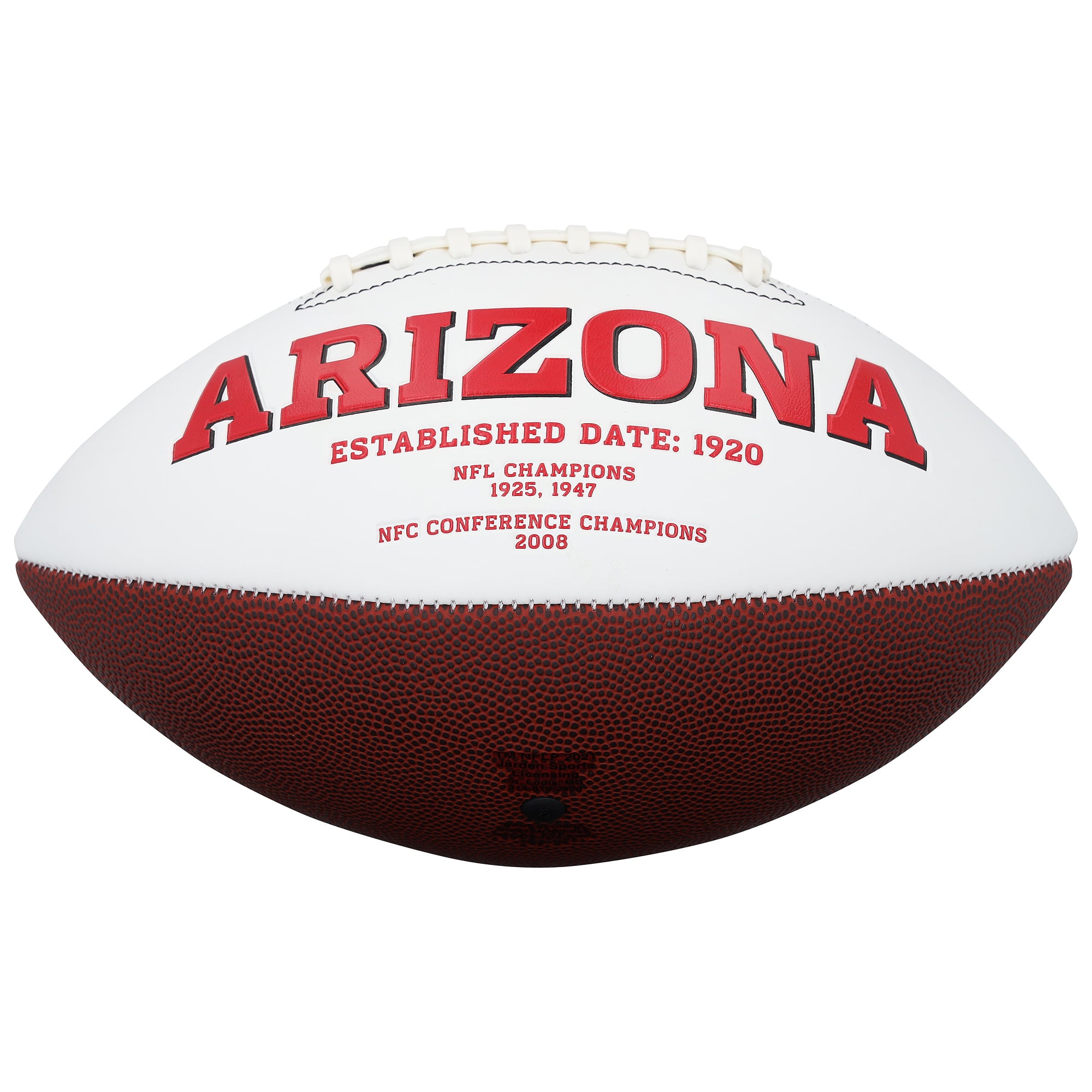 Ballon de football Rawlings à panneau blanc autographié par Kurt Warner, des Cardinals de l'Arizona