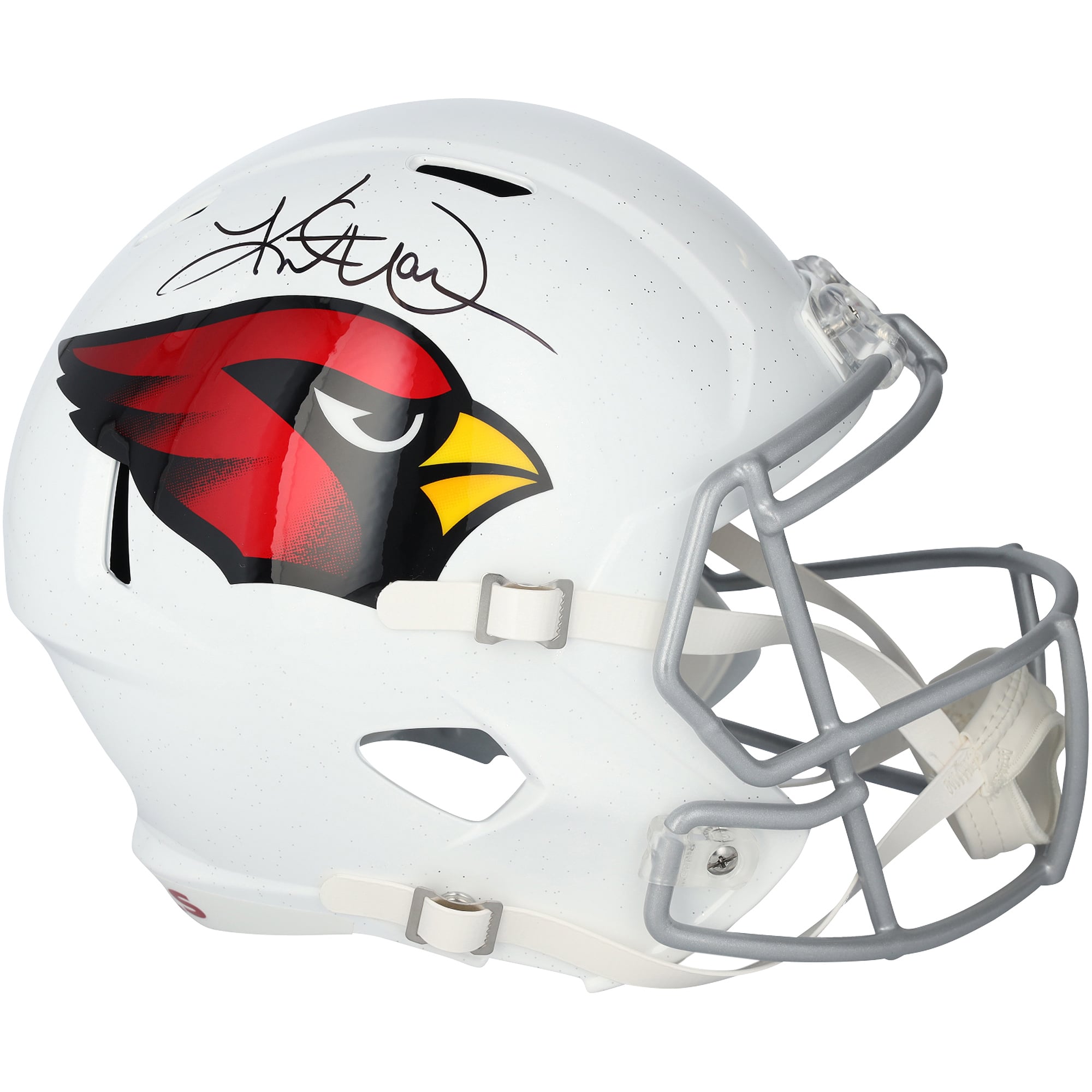 Casque réplique Riddell Speed ​​autographié par Kurt Warner des Cardinals de l'Arizona