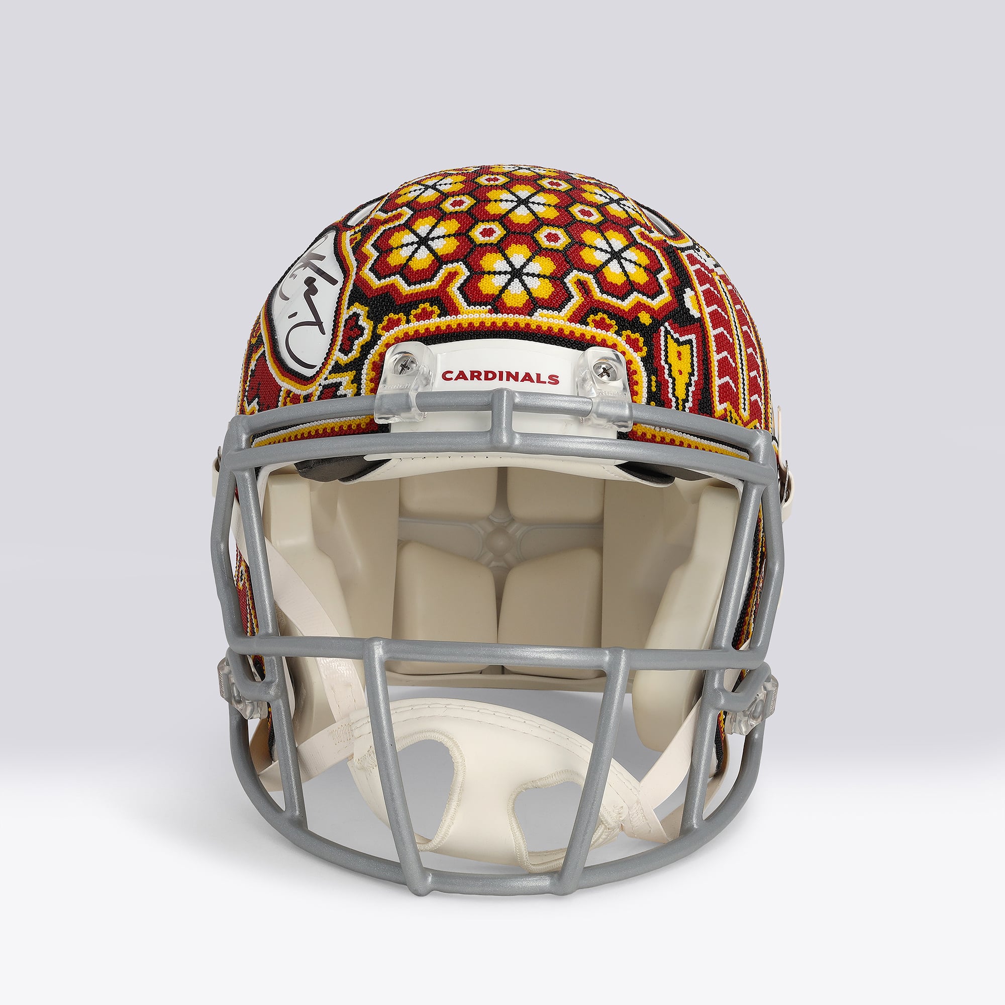 Casque Riddell Speed ​​Authentic 2023 autographié par Kyler Murray (Arizona Cardinals) - Illustration par Soul Made Arte