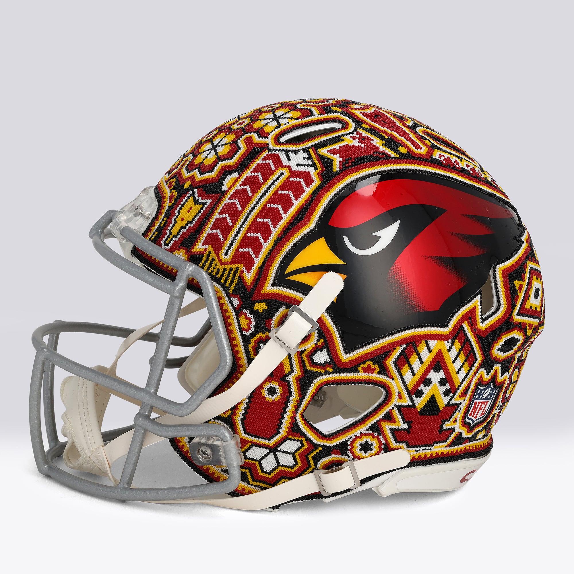 Casque Riddell Speed ​​Authentic 2023 autographié par Kyler Murray (Arizona Cardinals) - Illustration par Soul Made Arte