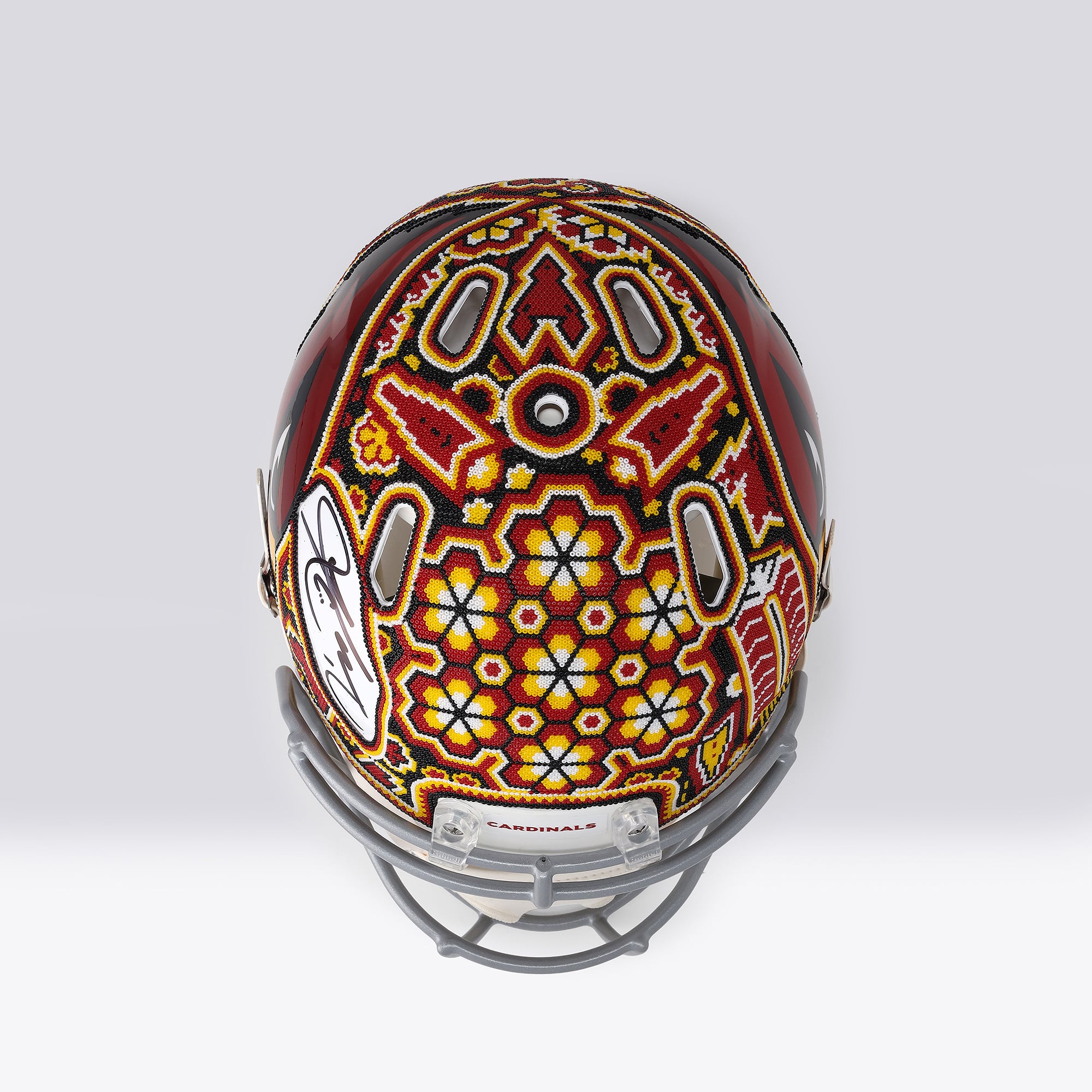 Casque Riddell Speed ​​Authentic 2023 autographié par Kyler Murray (Arizona Cardinals) - Illustration par Soul Made Arte