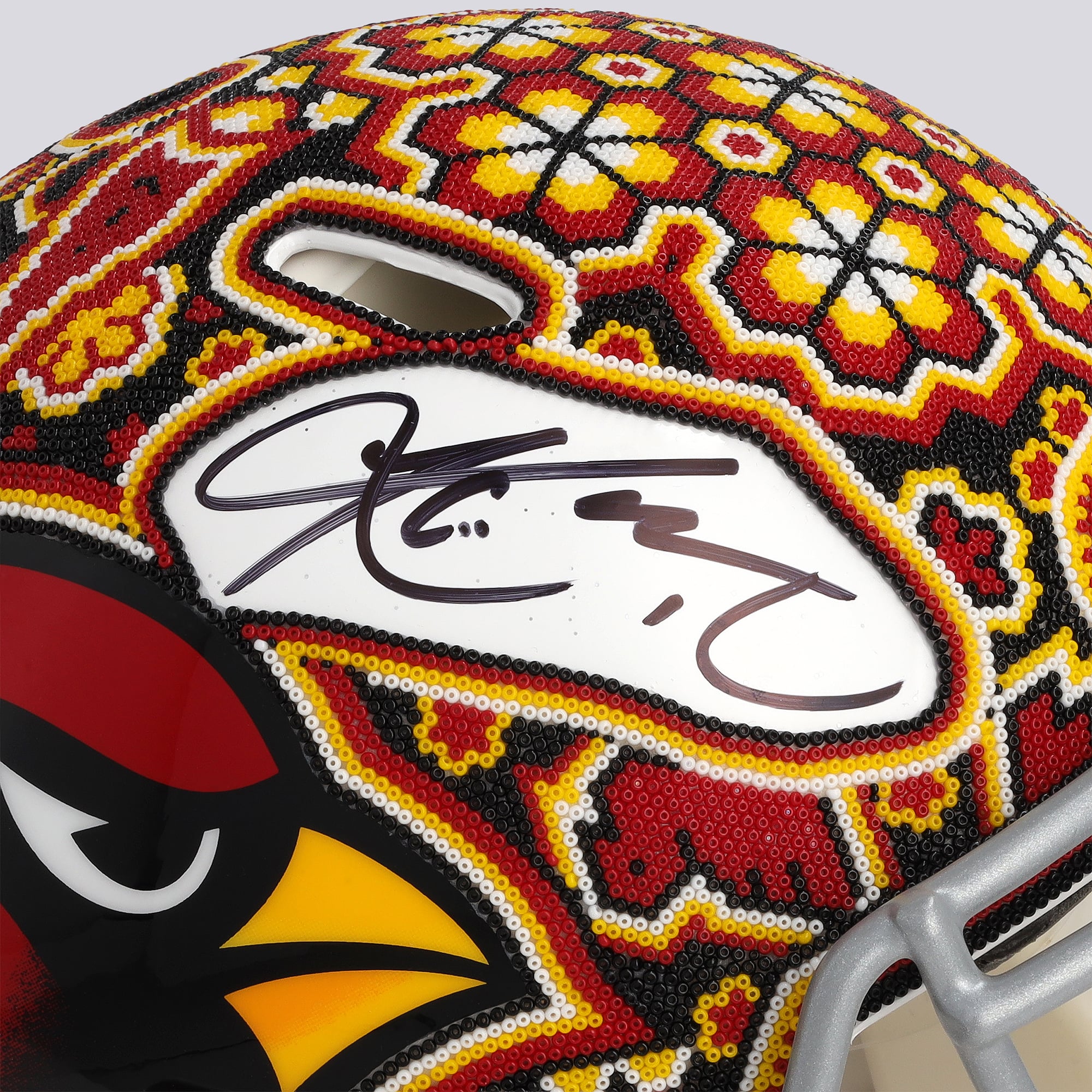 Casque Riddell Speed ​​Authentic 2023 autographié par Kyler Murray (Arizona Cardinals) - Illustration par Soul Made Arte