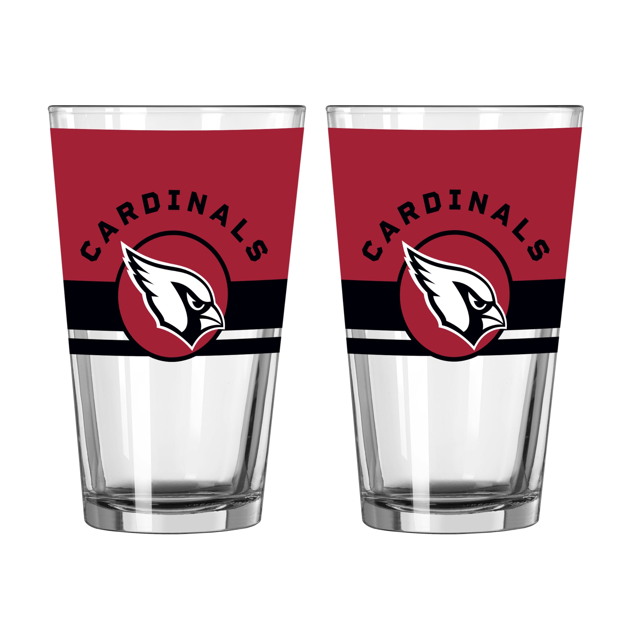 Ensemble de deux verres à bière Horizon 473 ml (16 oz) Logo Brands Arizona Cardinals