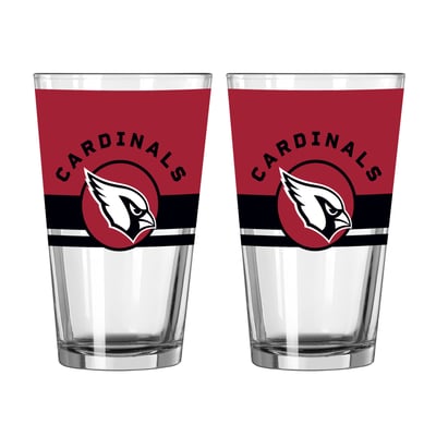 Arizona Cardinals Logo Brands Two-Piece 16oz. Horizon Pint Glass Set