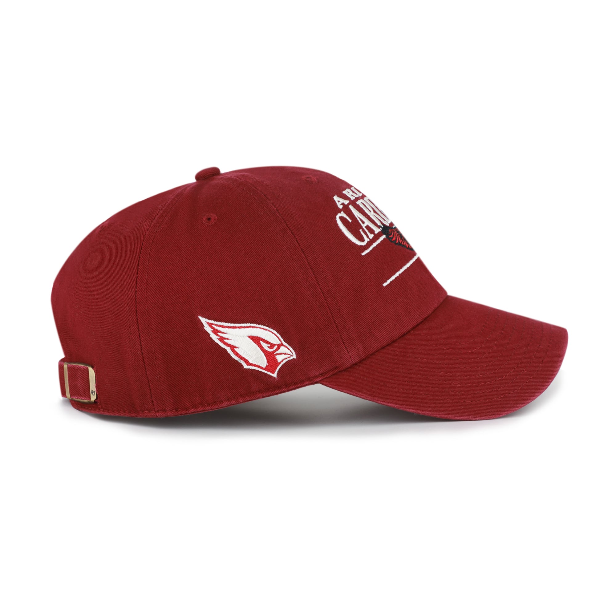 Men's '47 Red Arizona Cardinals Throwback Graphic Clean Up Adjustable Hat
