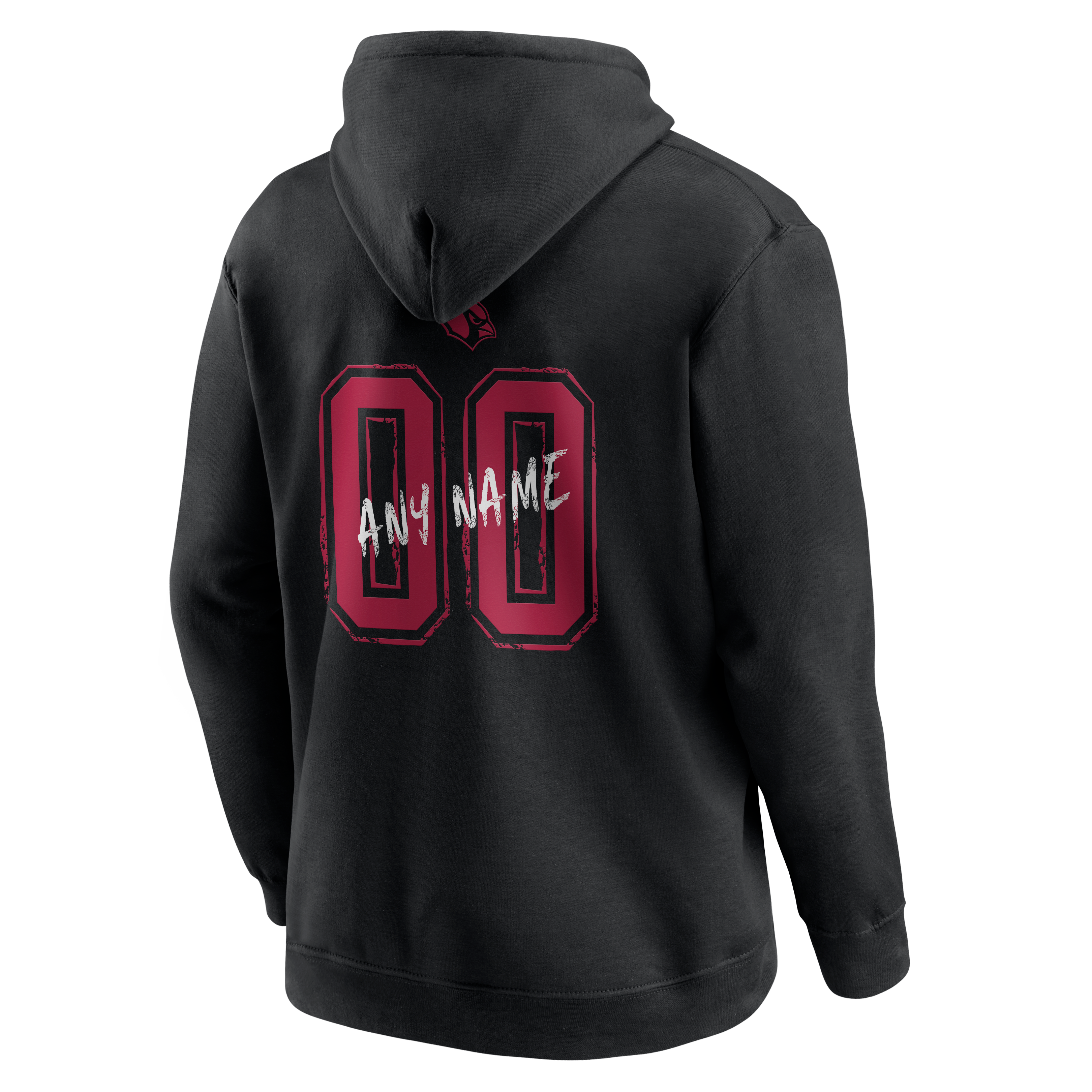 Men's Black Arizona Cardinals Hustle Personalized Name & Number Hoodie