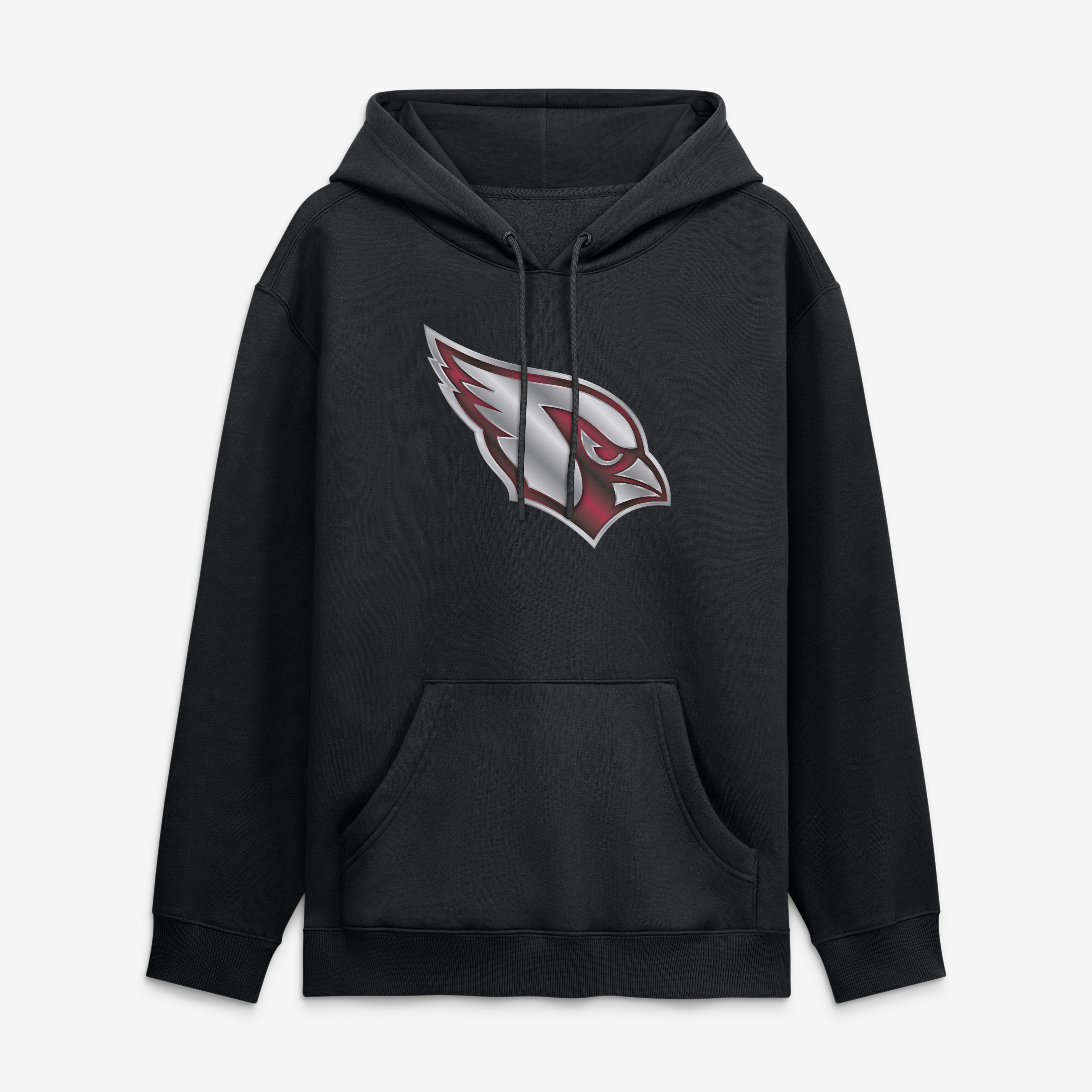 Sweat à capuche noir pour homme avec mascotte métallique des Cardinals de l'Arizona
