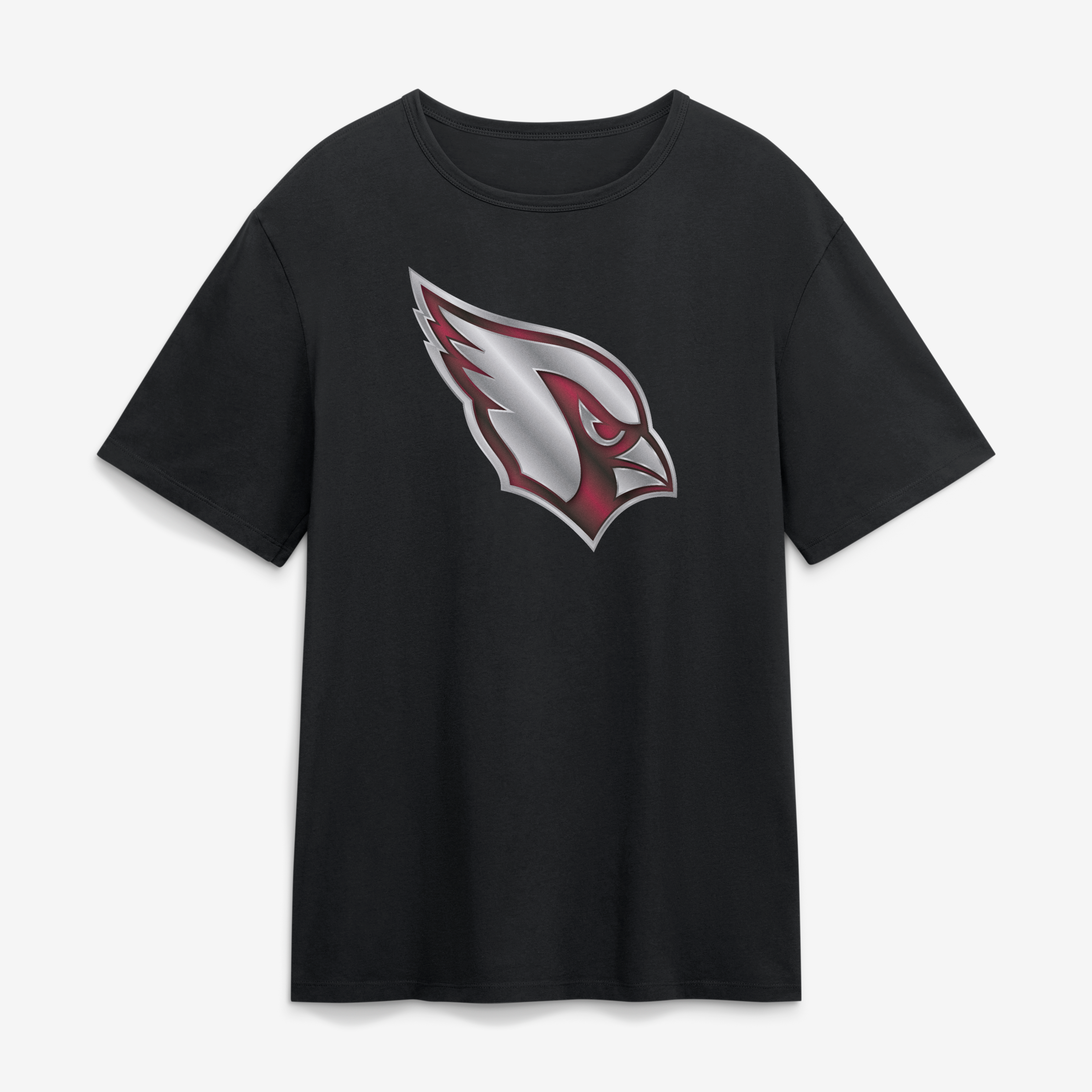 T-shirt noir pour homme avec mascotte métallique des Cardinals de l'Arizona