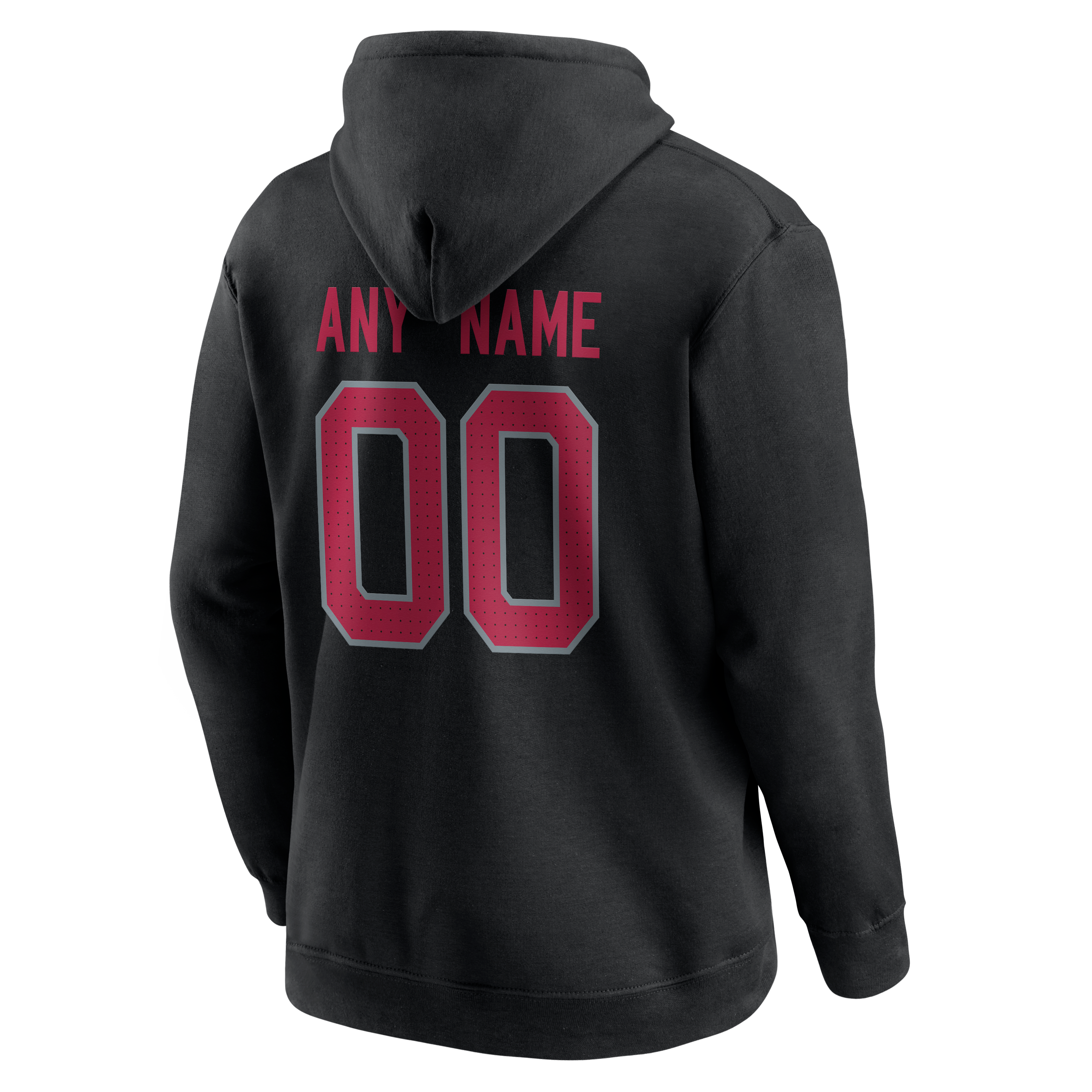Men's Black Arizona Cardinals Team Authentic Personalized Name & Number Hoodie