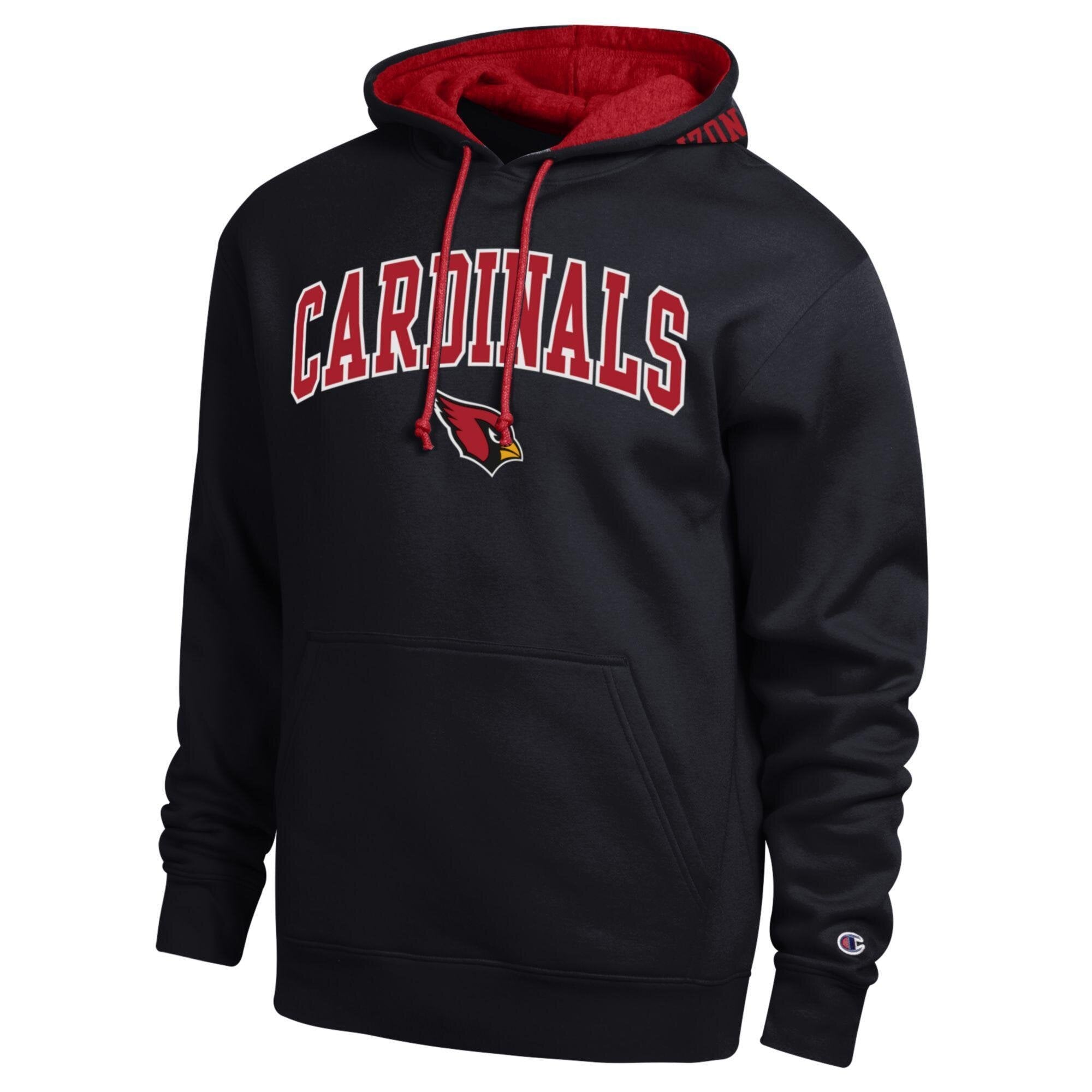 Men's Champion  Cardinal/Black Arizona Cardinals Contrast Hoodie