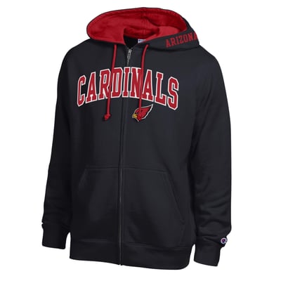  Arizona Cardinals Champion Full-Zip Hoodie -  Black/Cardinal
