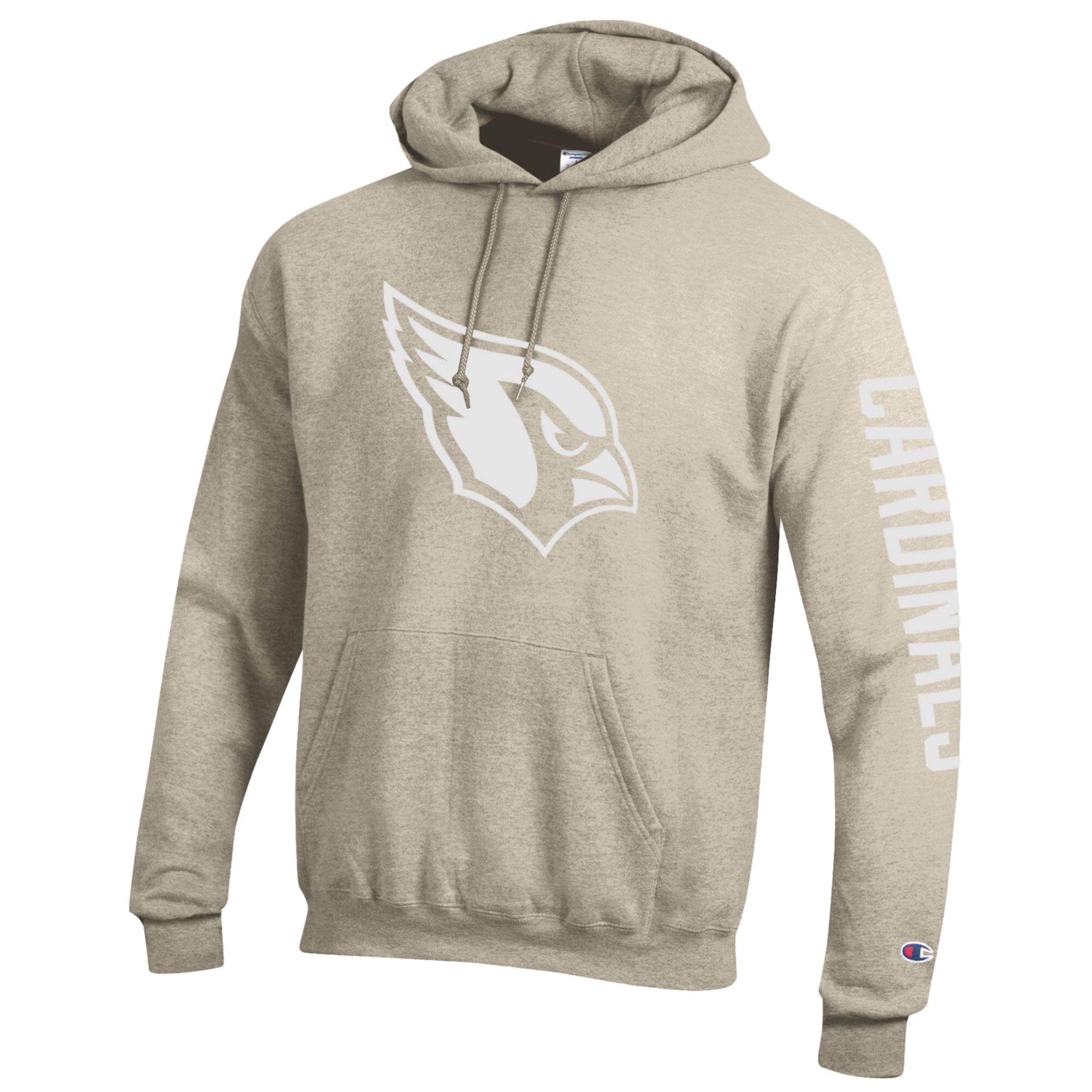 Men's Champion Oatmeal Arizona Cardinals Powerblend Hoodie