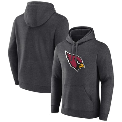 Arizona Cardinals Primary Team Logo Fitted Pullover Hoodie - Charcoal