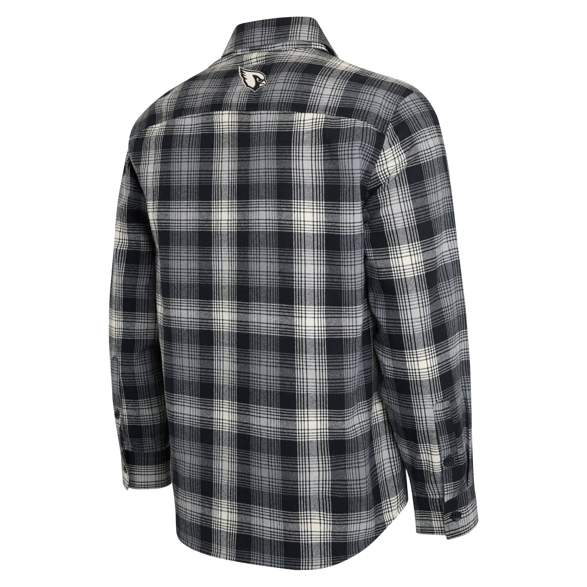 Men's Darius Rucker Collection by Fanatics Black Arizona Cardinals Flannel Plaid Long Sleeve Button Up Shirt