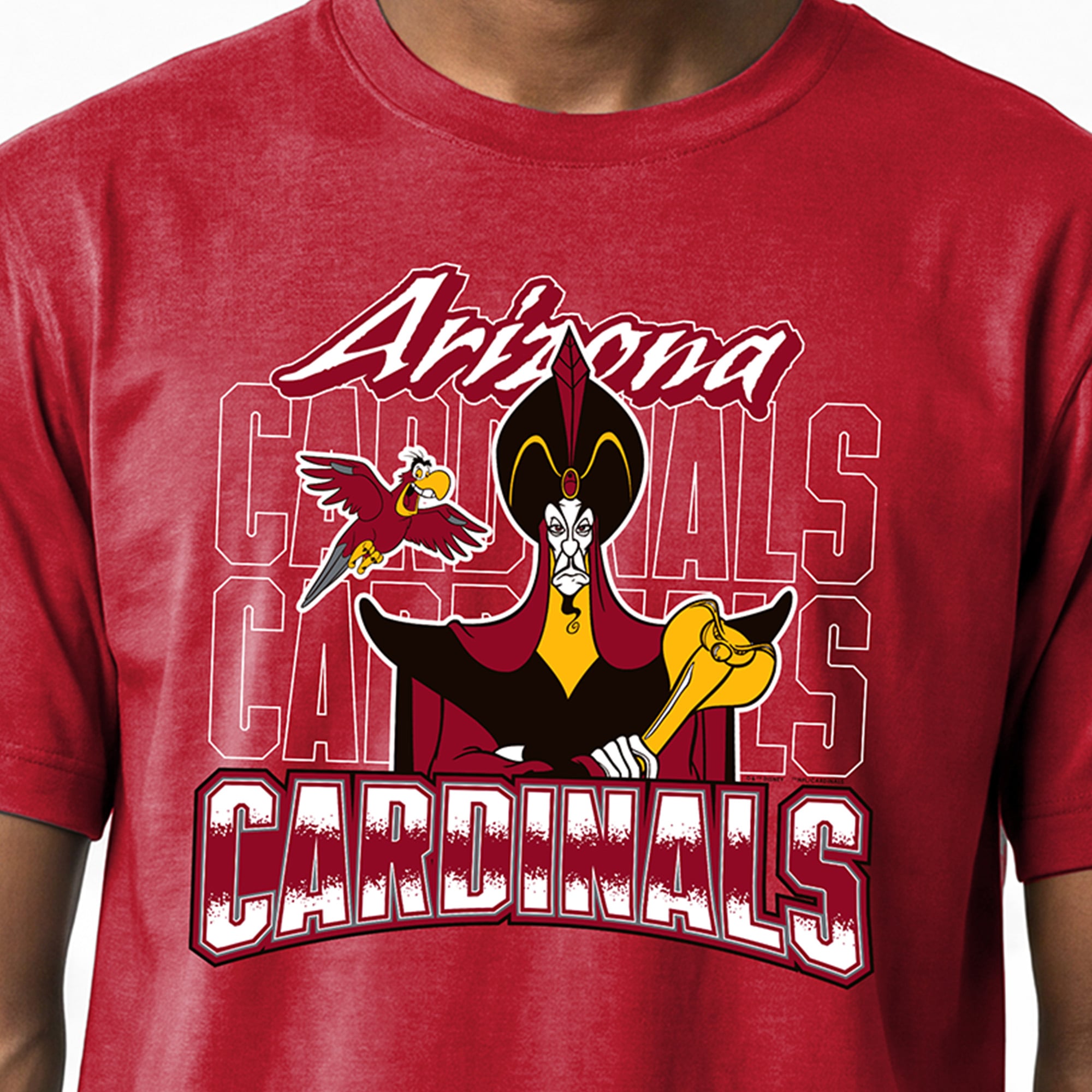 T-shirt homme Disney x Champion Bright Cardinal Arizona Cardinals Jafar & Iago All-Star