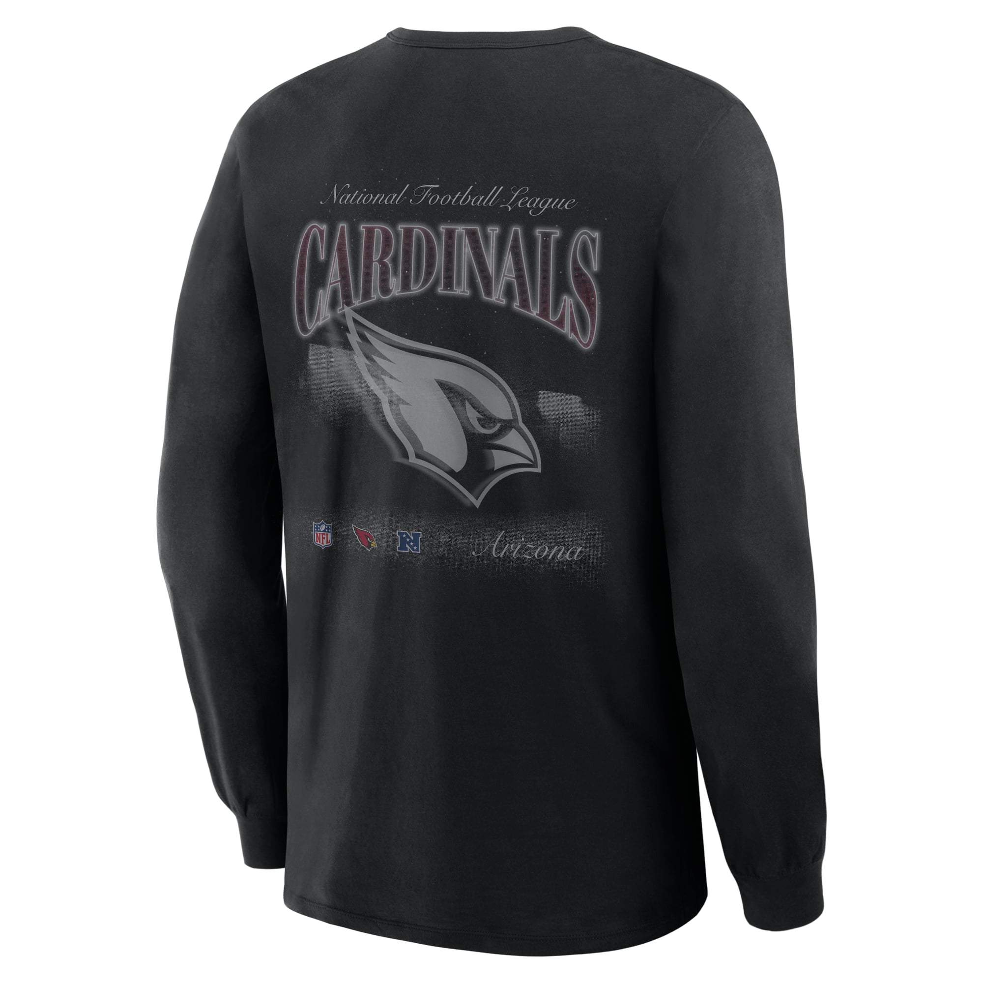 T-shirt à manches longues Fanatics Black Arizona Cardinals Midnight Falls pour homme