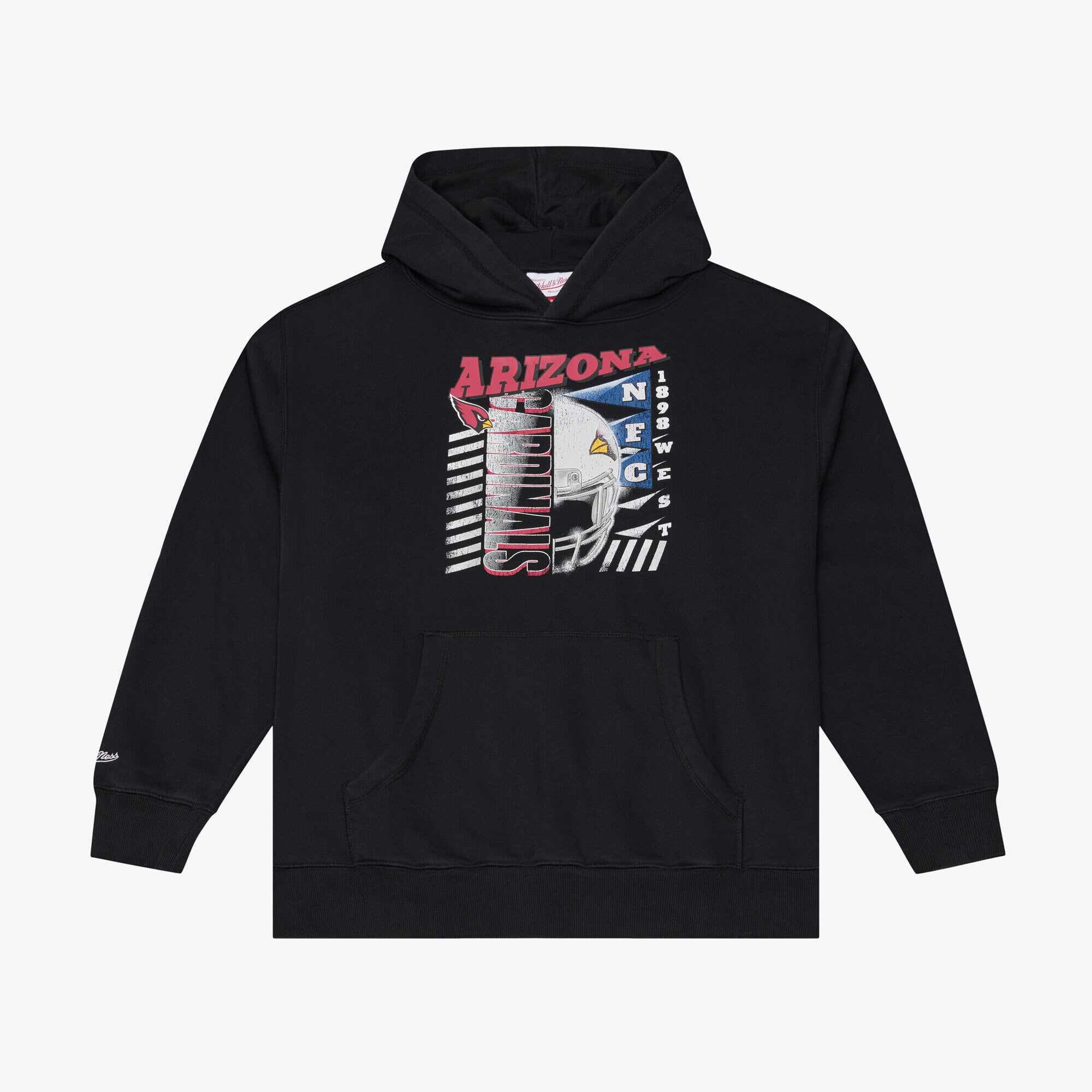 Men's Mitchell & Ness Black Arizona Cardinals Core Essentials Street Graphic Fleece Hoodie