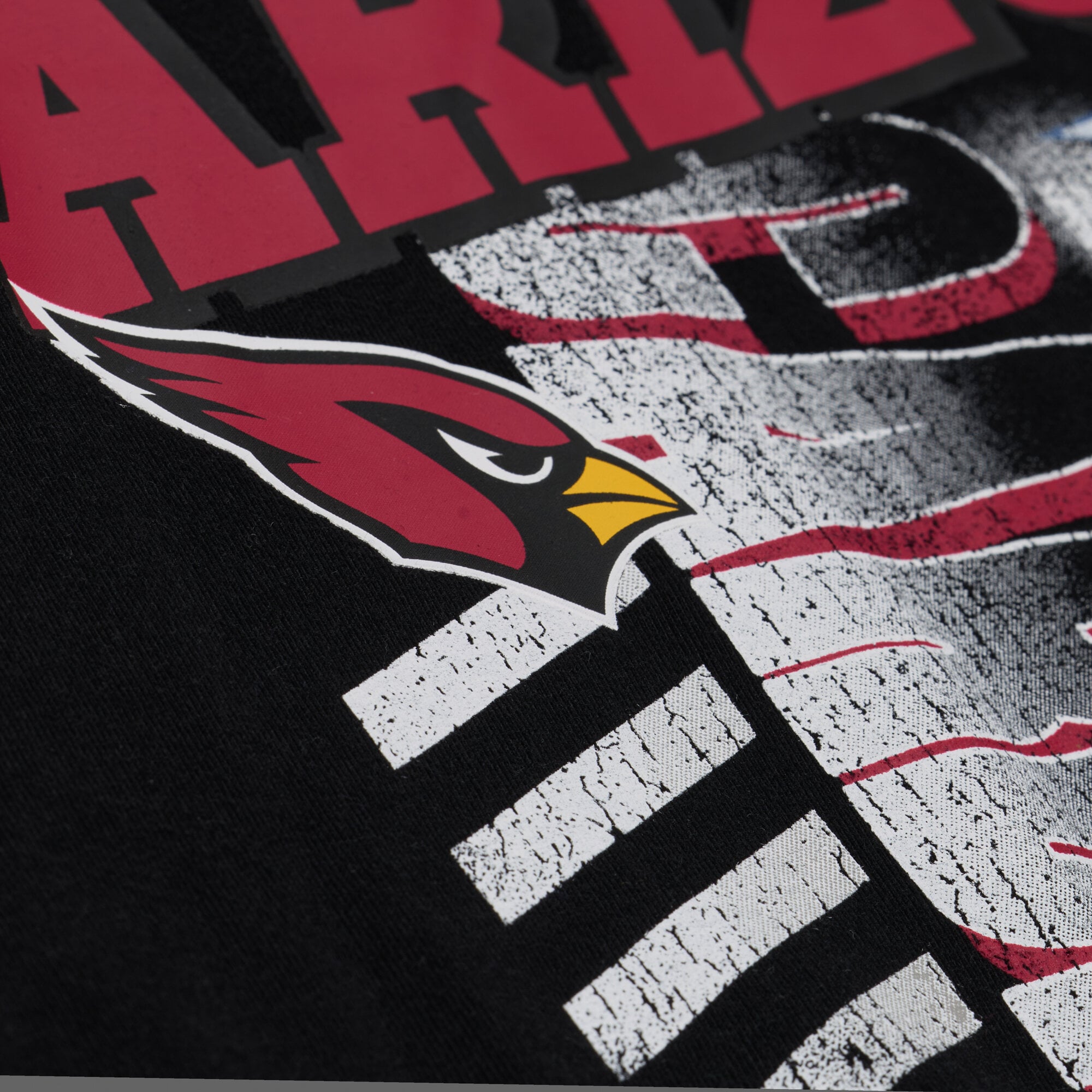 T-shirt à manches courtes Mitchell & Ness pour homme, noir, Arizona Cardinals Core Essentials Street Graphic