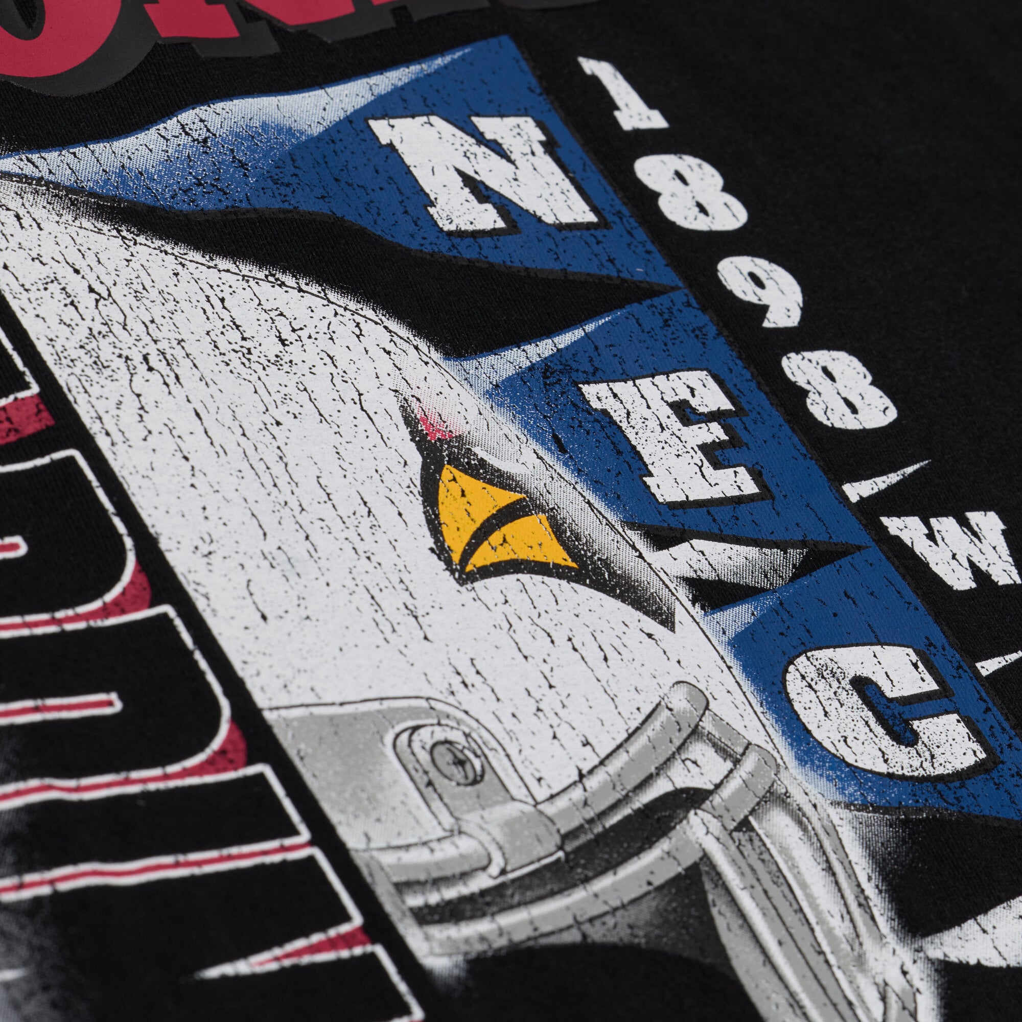 T-shirt à manches courtes Mitchell & Ness pour homme, noir, Arizona Cardinals Core Essentials Street Graphic