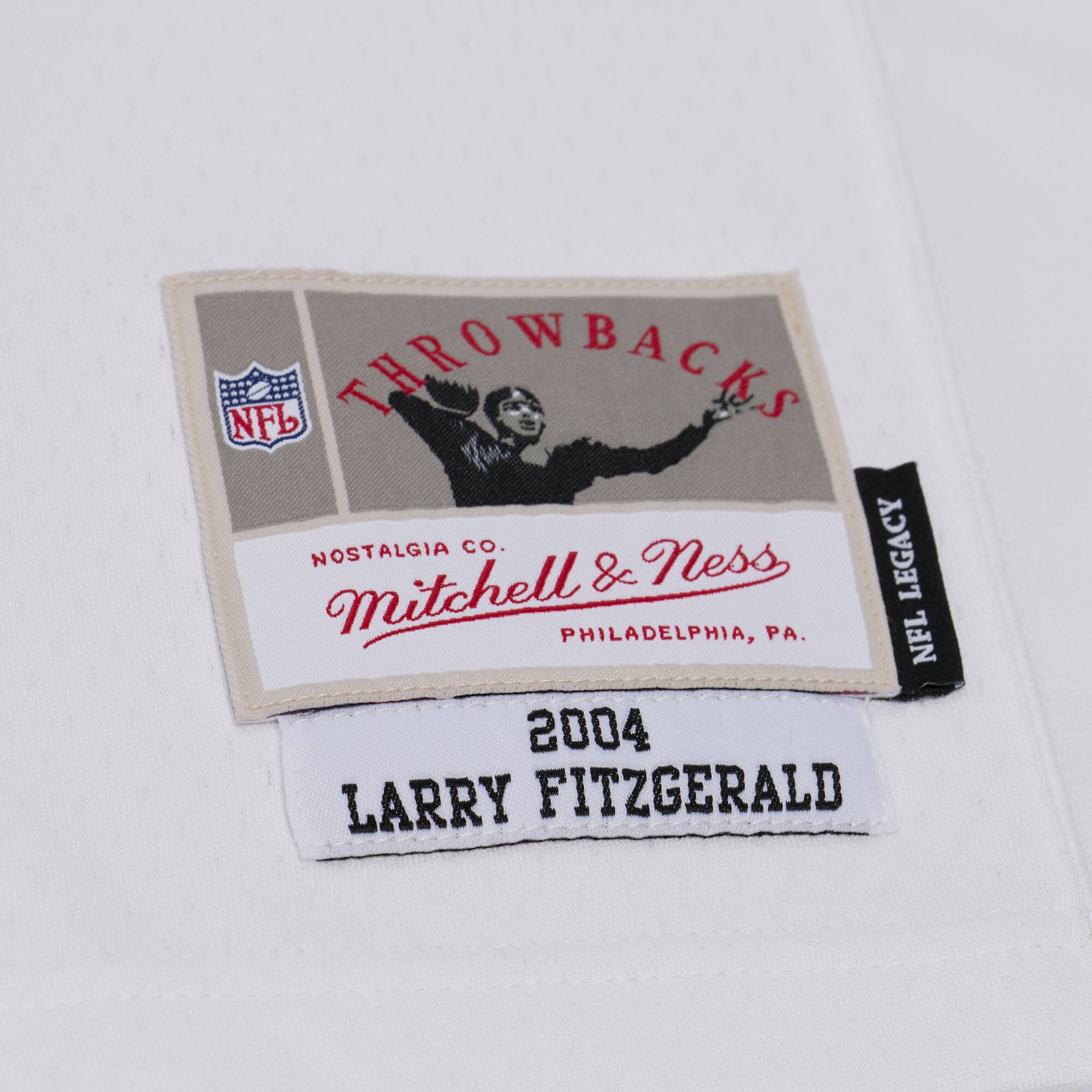 Men's Mitchell & Ness Larry Fitzgerald White Arizona Cardinals 2004 Legacy Replica Player Jersey