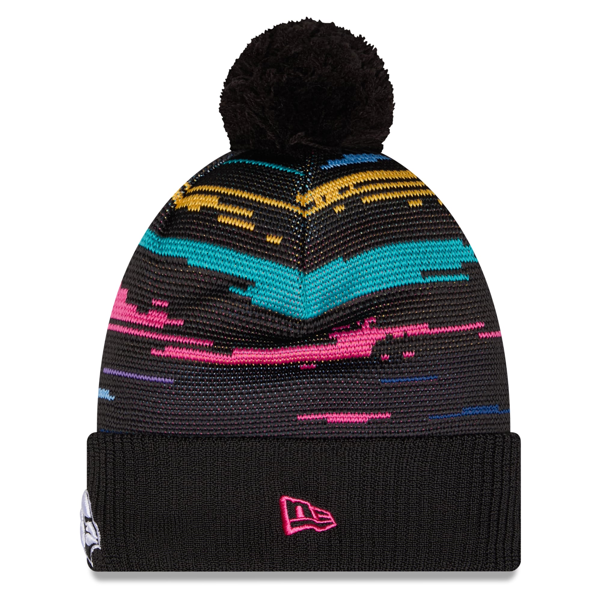 Bonnet à revers New Era noir pour homme, Arizona Cardinals 2026 NFL Crucial Catch, avec pompon