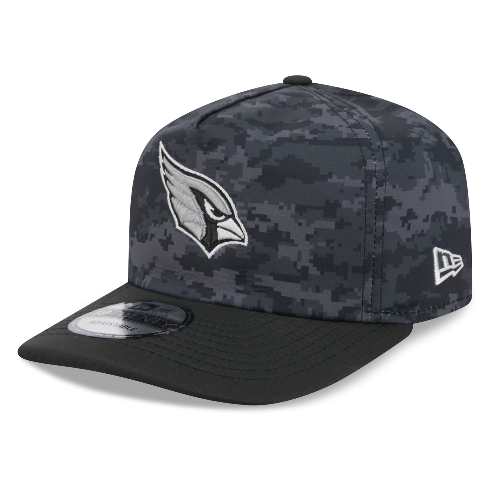Casquette ajustable New Era noire pour homme Arizona Cardinals 2026 Salute To Service 19TWENTY