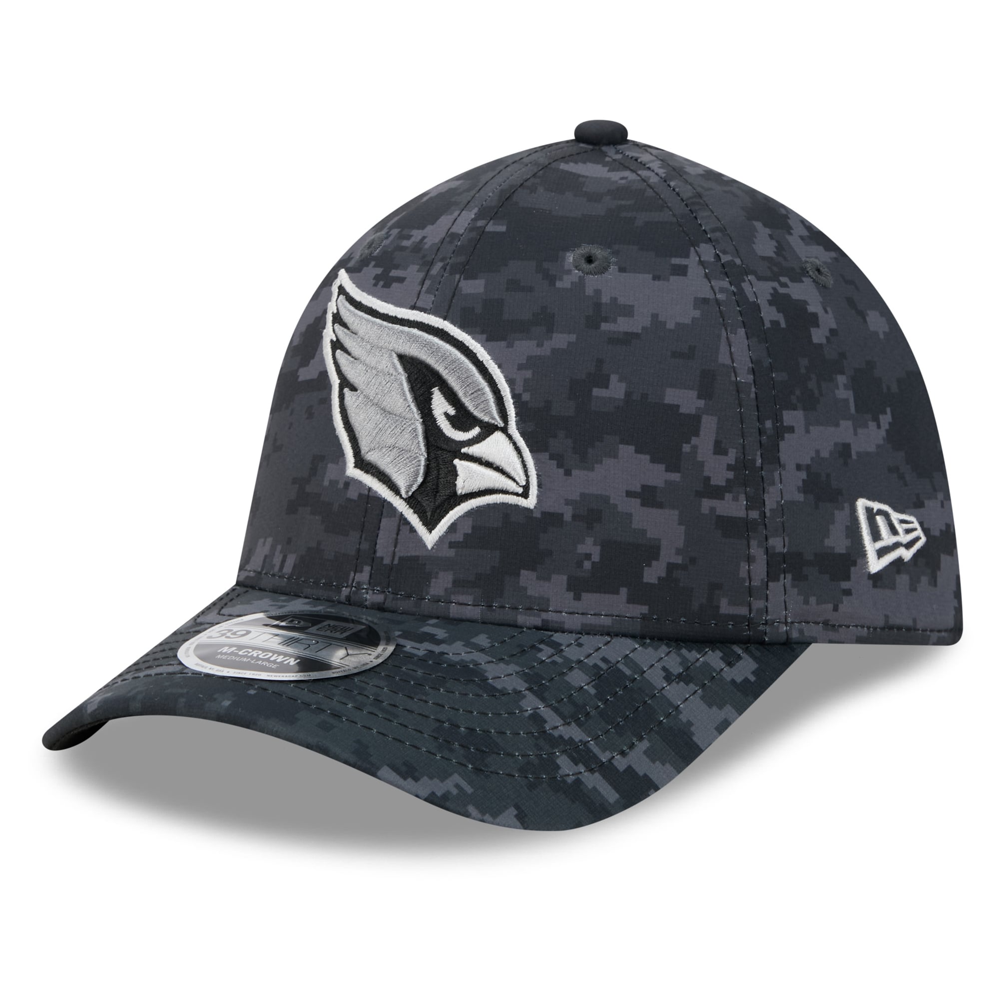 Men's New Era Black Arizona Cardinals 2026 Salute To Service 39THIRTY M-Crown Stretch Hat