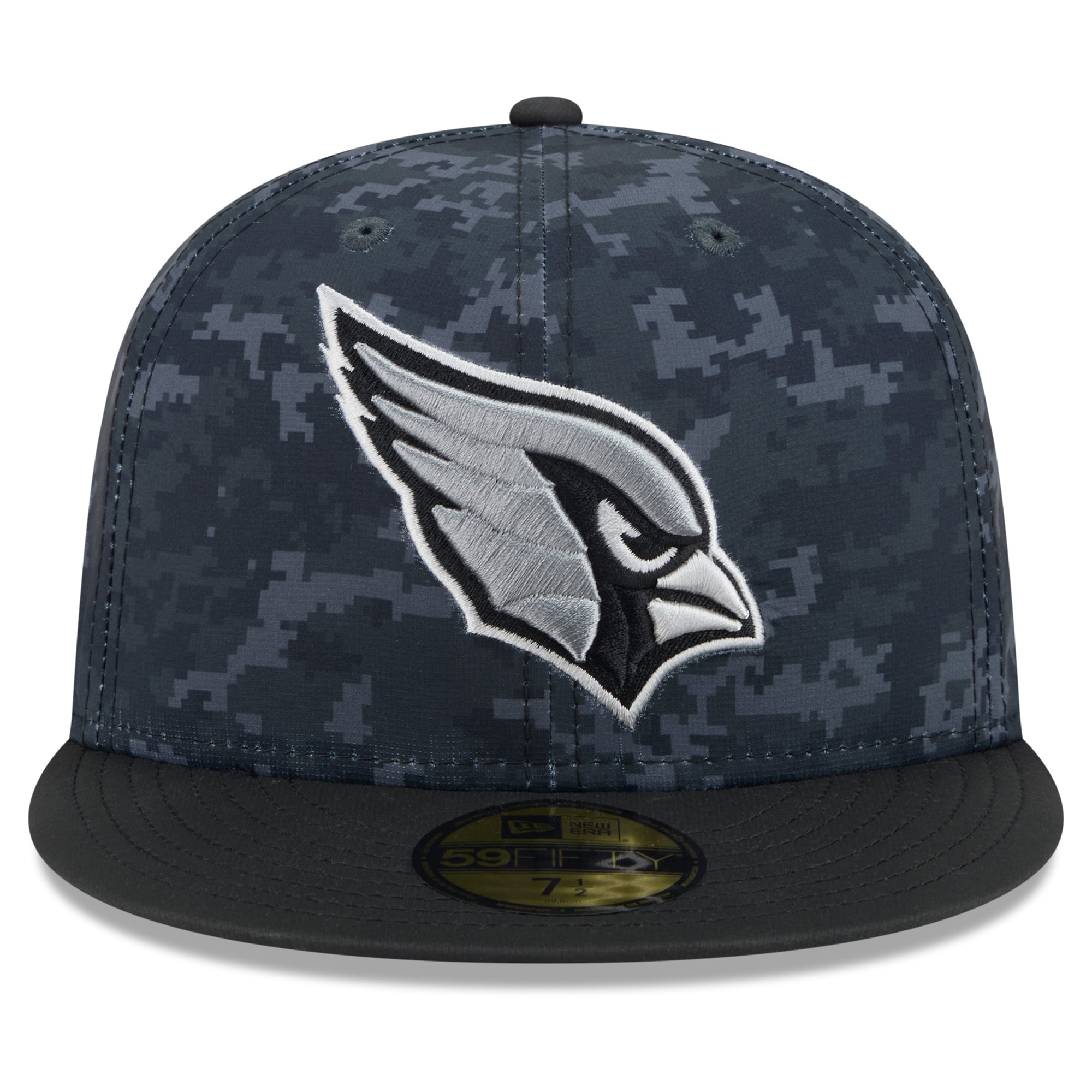 Casquette ajustée New Era Arizona Cardinals 2026 Salute To Service pour homme, noire, modèle 59FIFTY.
