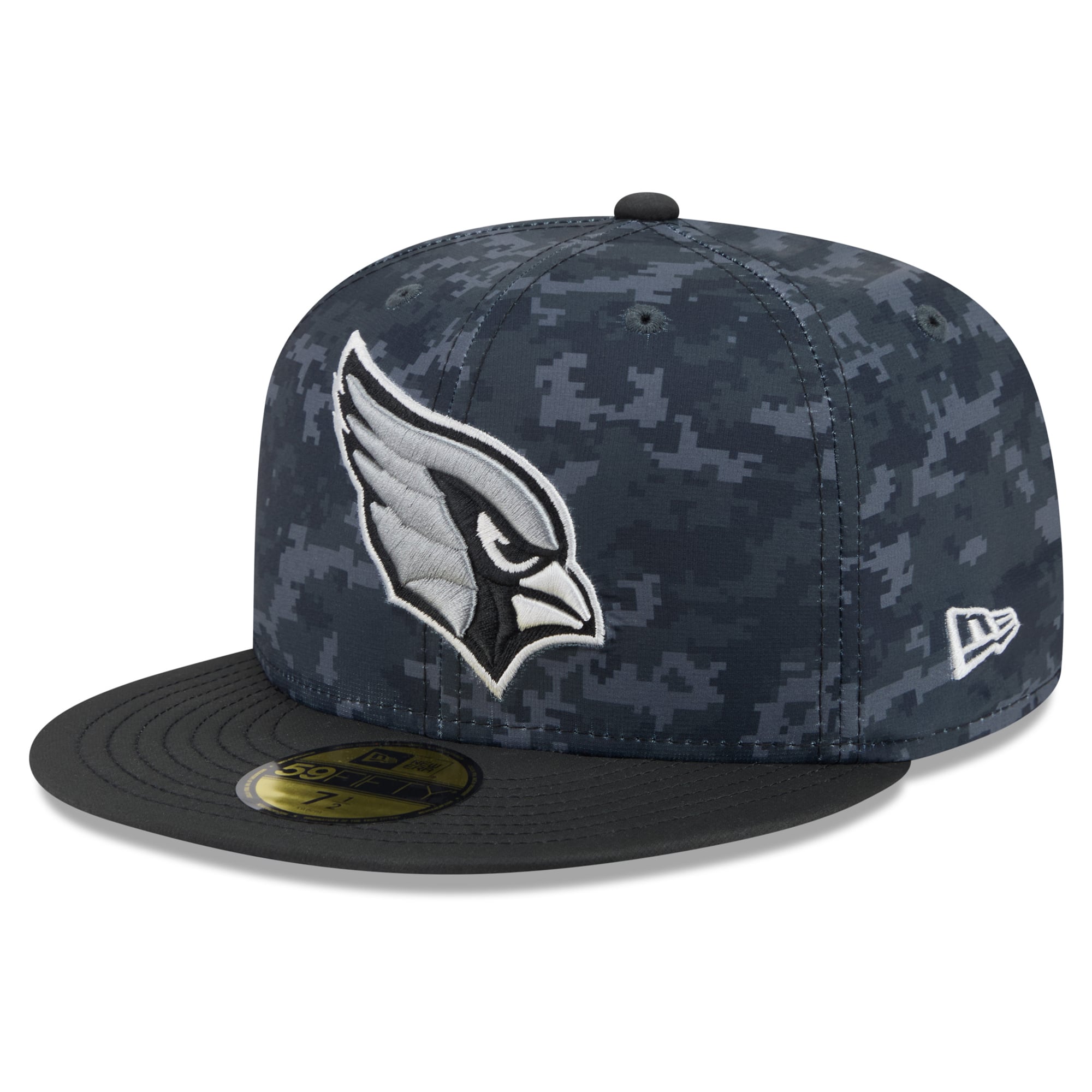 Casquette ajustée New Era Arizona Cardinals 2026 Salute To Service pour homme, noire, modèle 59FIFTY.