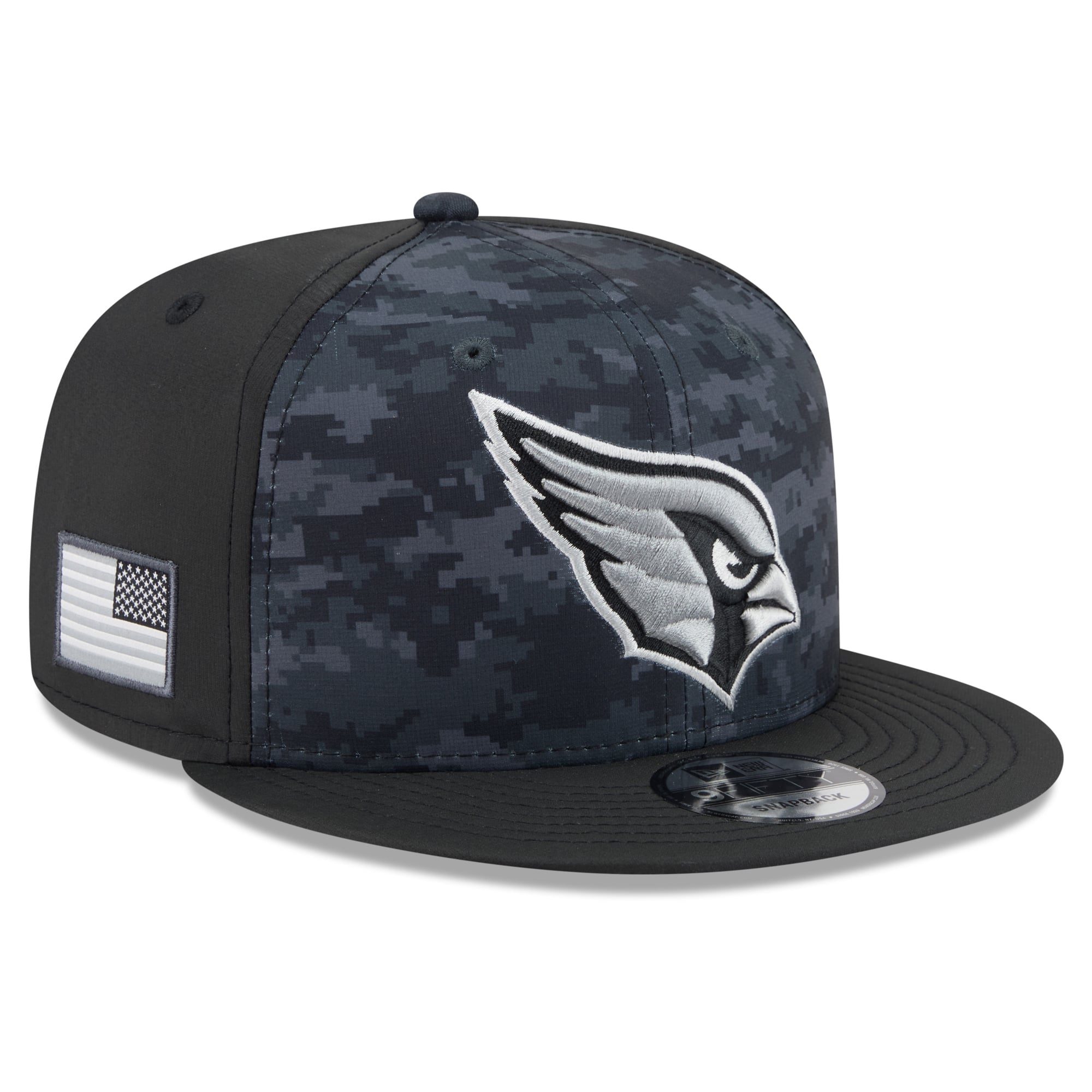 Casquette snapback New Era noire pour homme Arizona Cardinals 2026 Salute To Service 9FIFTY