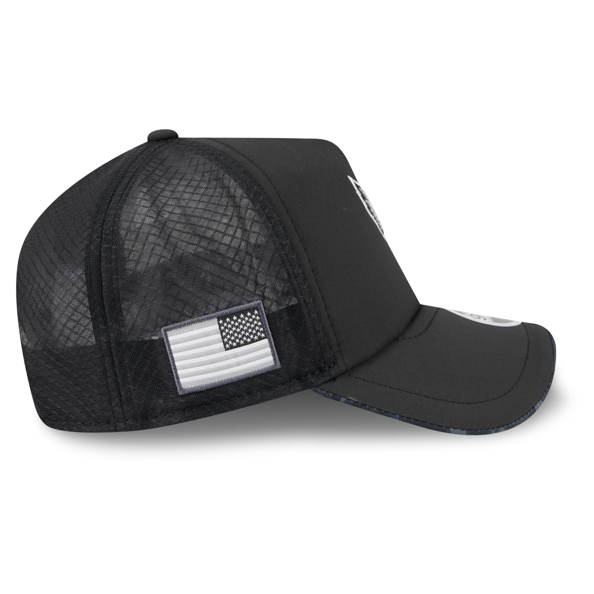Men's New Era Black Arizona Cardinals 2026 Salute To Service Apex 9FORTY Adjustable Trucker Hat