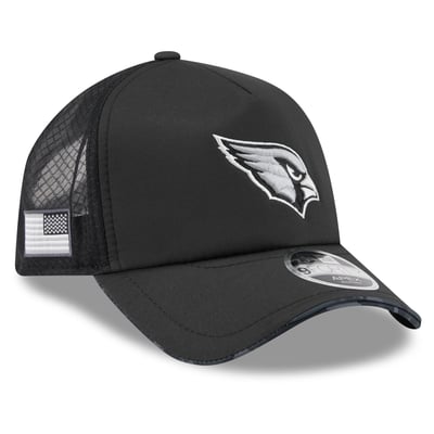 Arizona Cardinals New Era 2026 Salute To Service Apex 9FORTY Adjustable Trucker Hat - Black