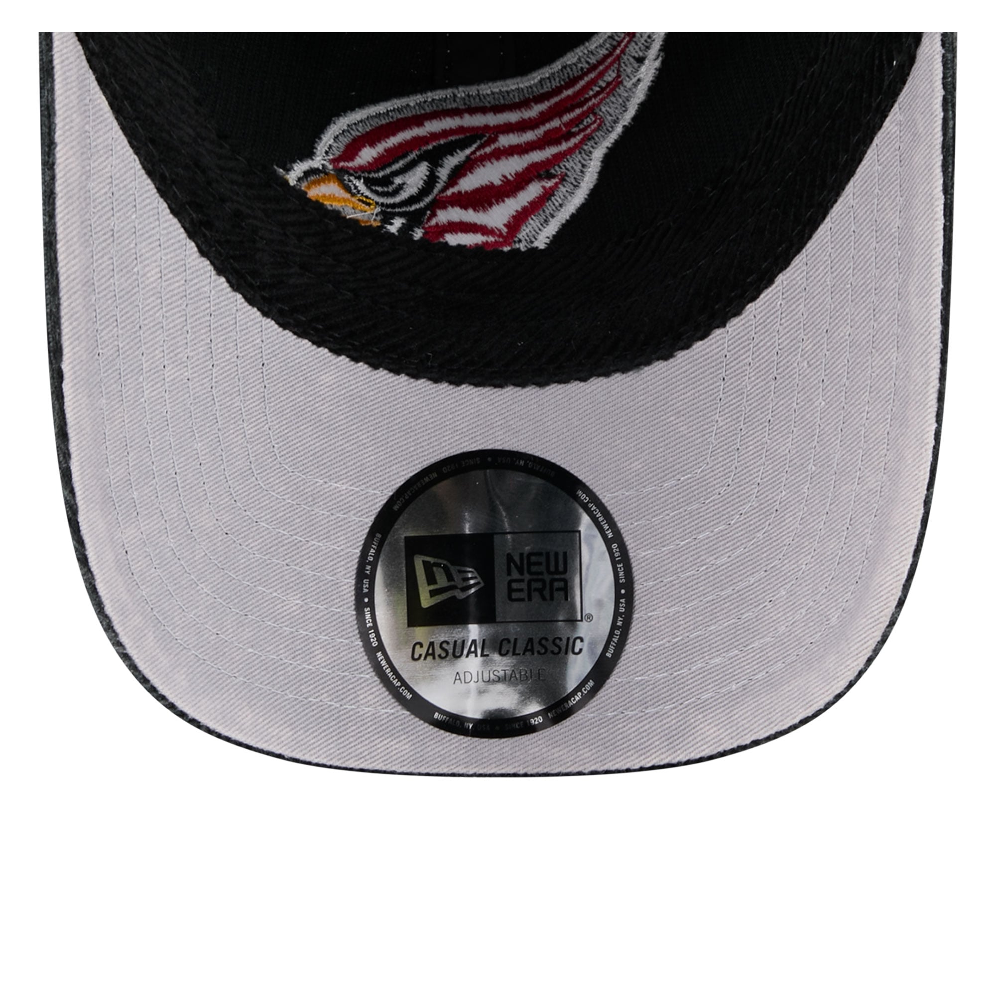 Casquette New Era noire pour homme, style classique décontracté en velours côtelé, Arizona Cardinals, ajustable