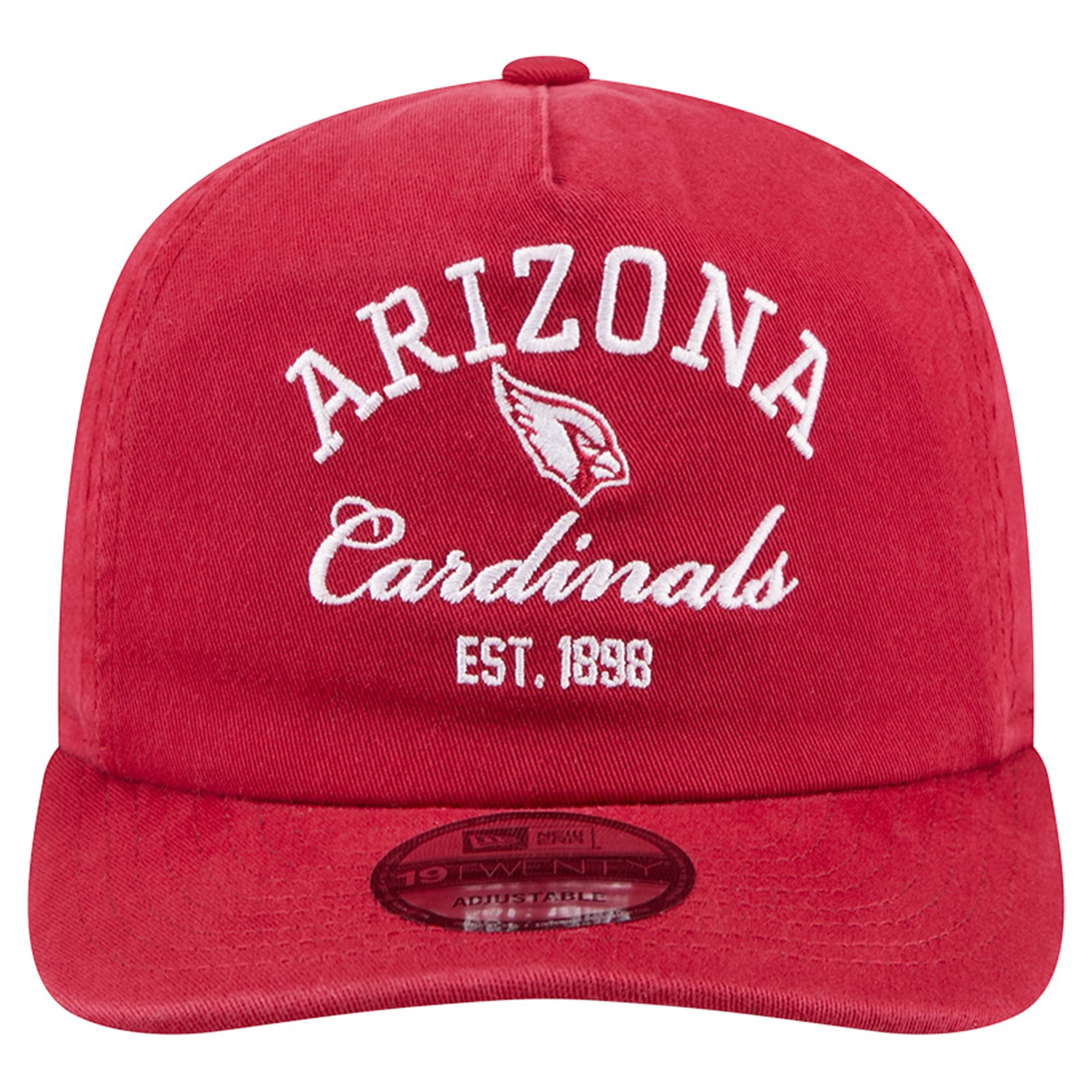 Men's New Era Cardinal Arizona Cardinals Stacked 19TWENTY Adjustable Hat