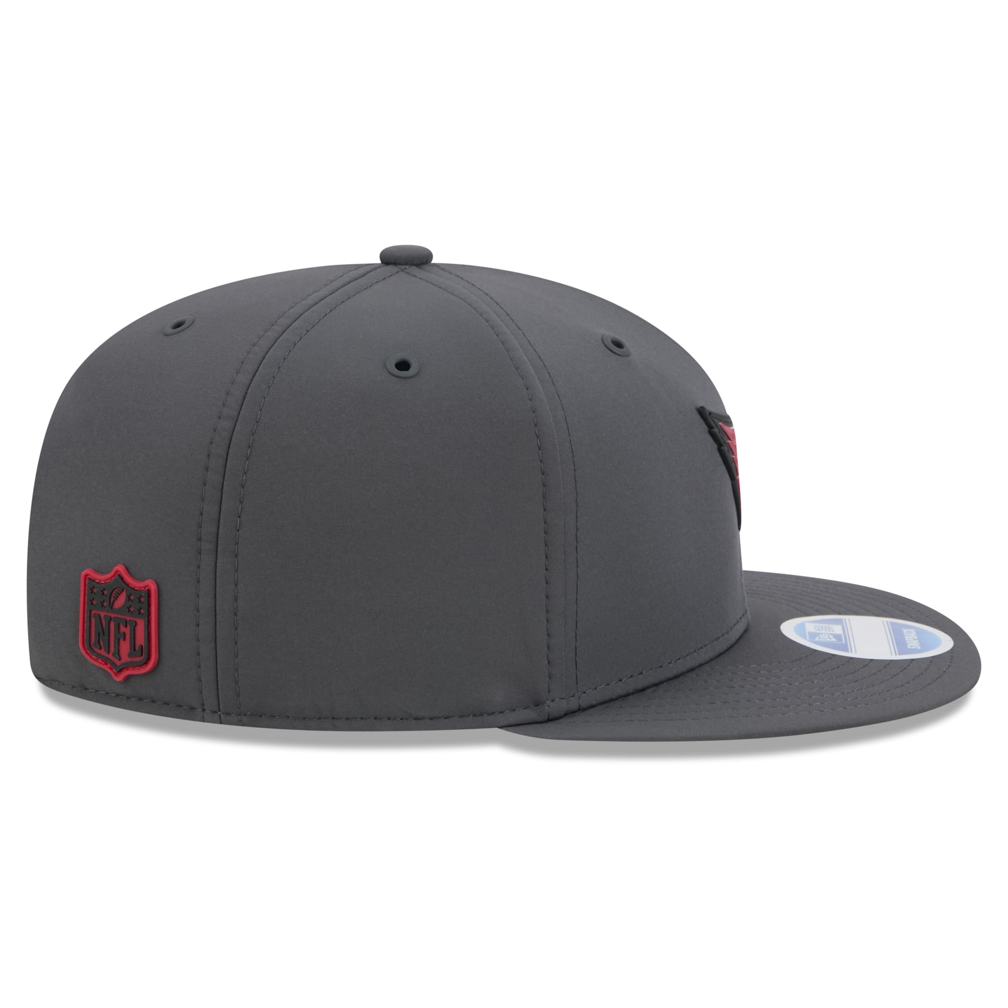 Casquette snapback New Era Arizona Cardinals 2026 Sideline pour homme, couleur anthracite, modèle 9FIFTY, idéale pour les temps froids.