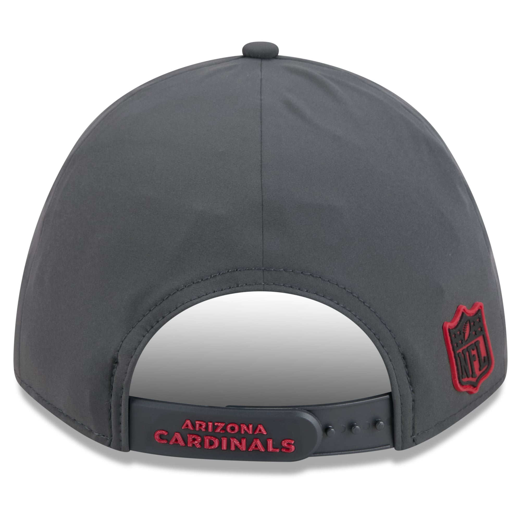 Casquette ajustable New Era Arizona Cardinals 2026 Sideline pour homme, couleur anthracite, modèle 9FORTY M-Crown, idéale pour les temps froids.