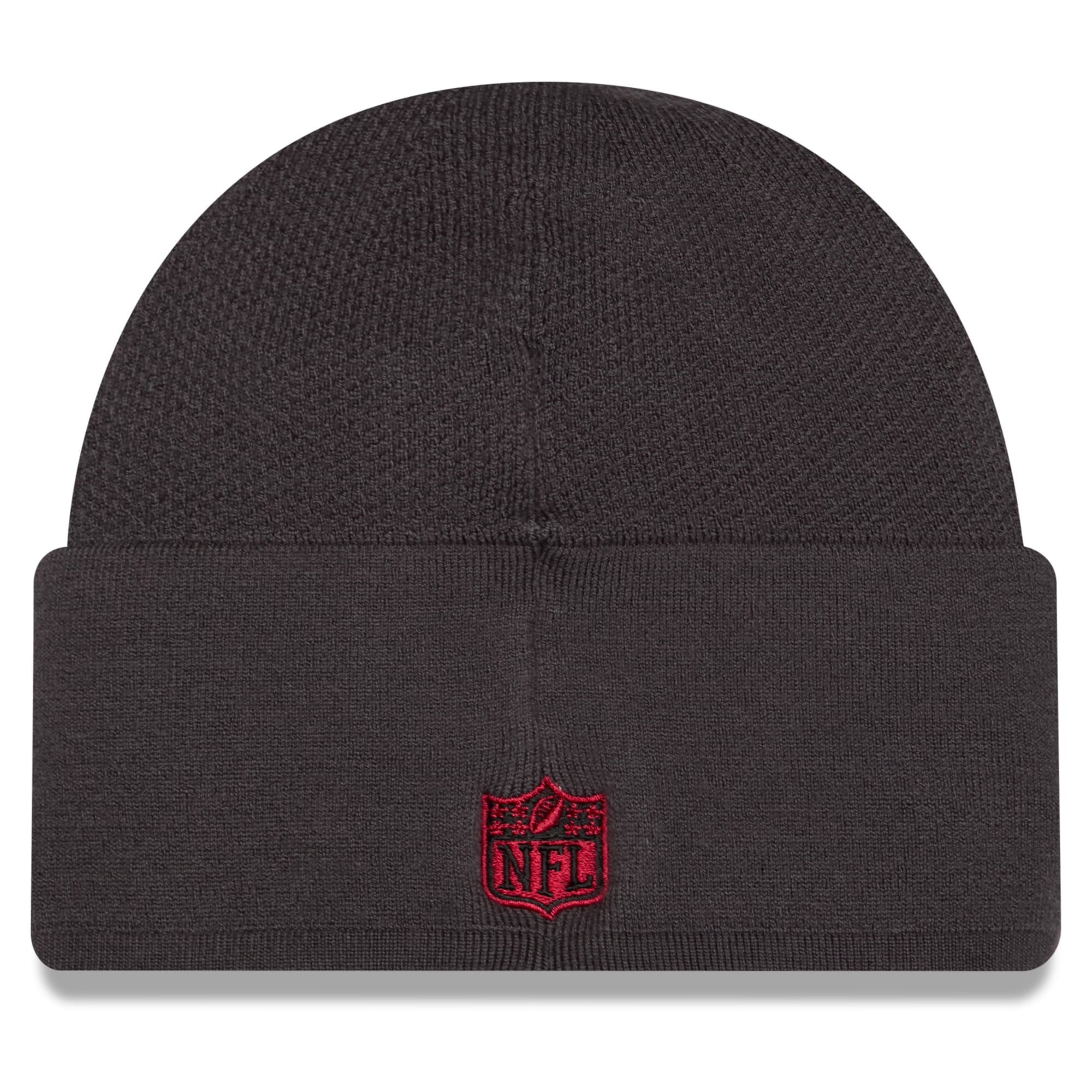 Bonnet d'hiver New Era Arizona Cardinals 2026 Sideline pour homme, couleur anthracite.