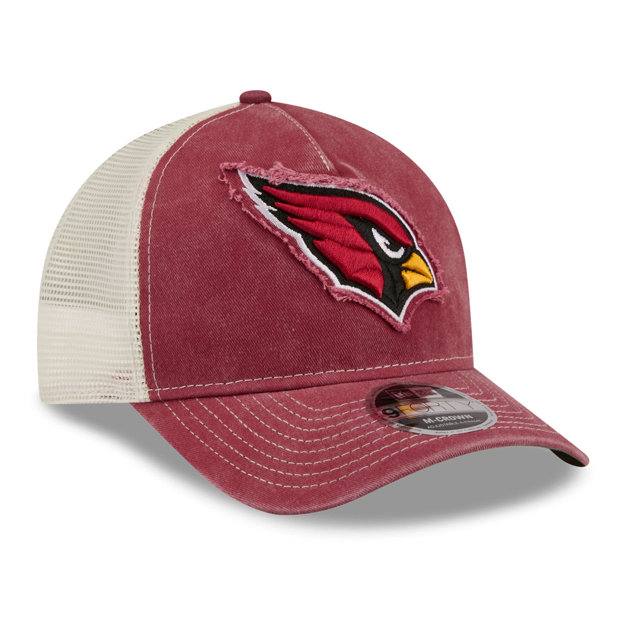 Casquette trucker ajustable New Era rouge Arizona Cardinals 9FORTY pour homme