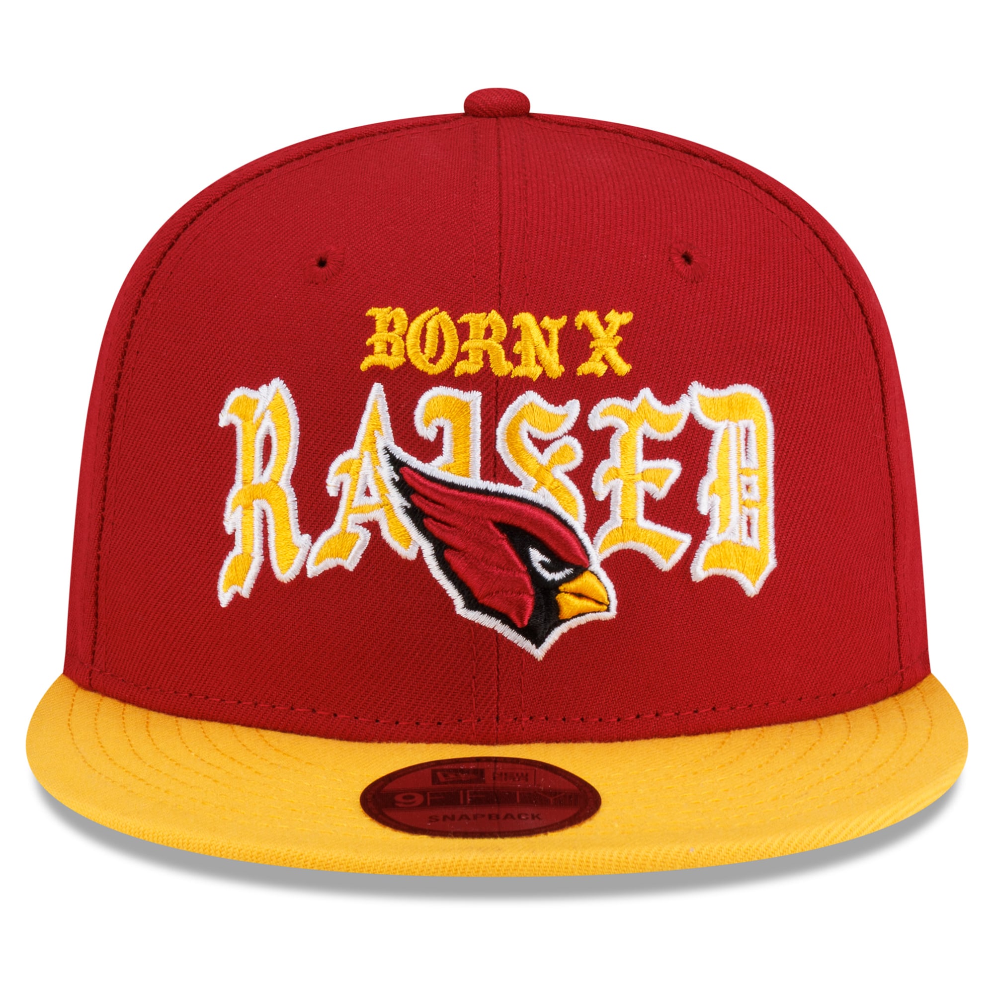 Casquette snapback New Era x Born x Raised Cardinal/Jaune Arizona Cardinals 9FIFTY pour homme