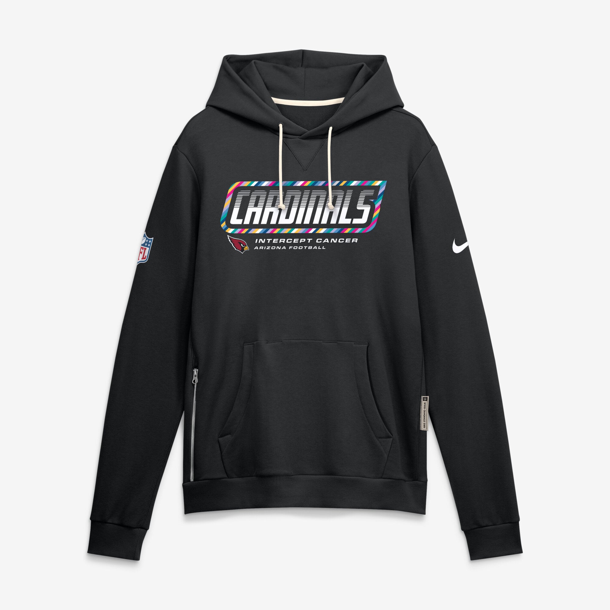 Men's Nike Black Arizona Cardinals 2026 NFL Crucial Catch Sideline Standard Issue Dri-FIT Pullover Hoodie