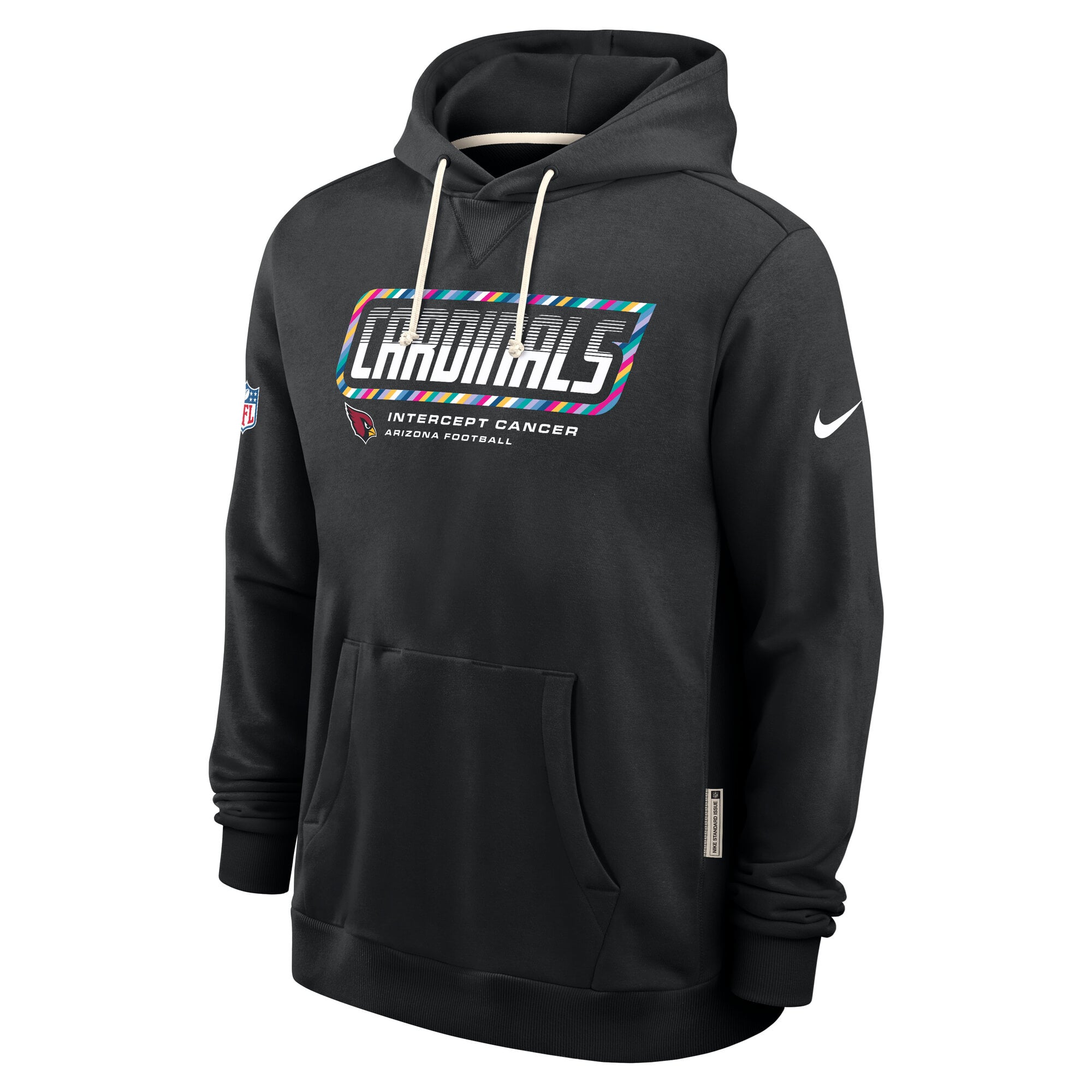 Men's Nike Black Arizona Cardinals 2026 NFL Crucial Catch Sideline Standard Issue Dri-FIT Pullover Hoodie