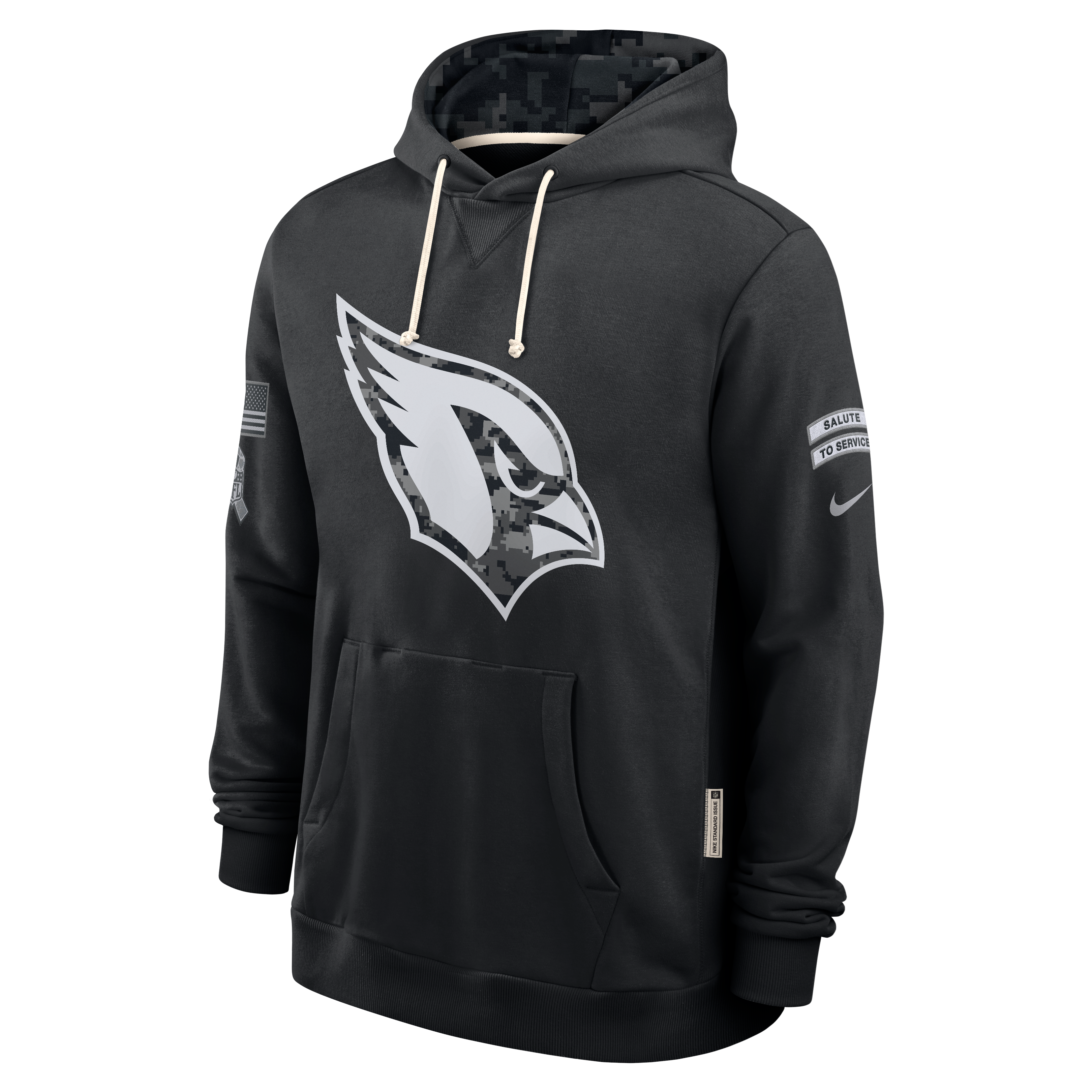 Sweat à capuche Nike Arizona Cardinals 2026 Salute to Service Sideline Dri-FIT noir pour homme