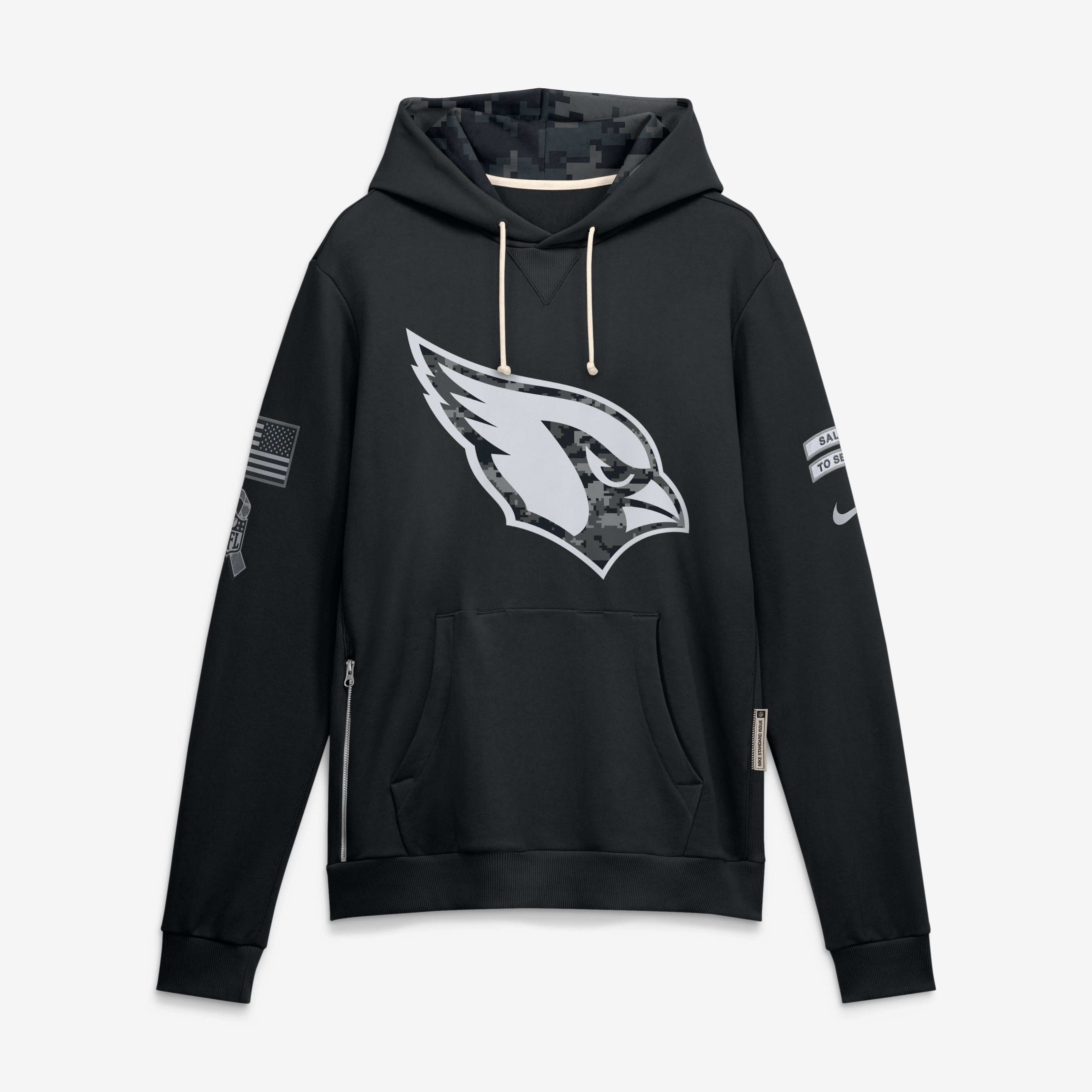 Sweat à capuche Nike Arizona Cardinals 2026 Salute to Service Sideline Dri-FIT noir pour homme