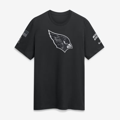  Arizona Cardinals Nike 2026 Salute to Service Slub T-Shirt - Black