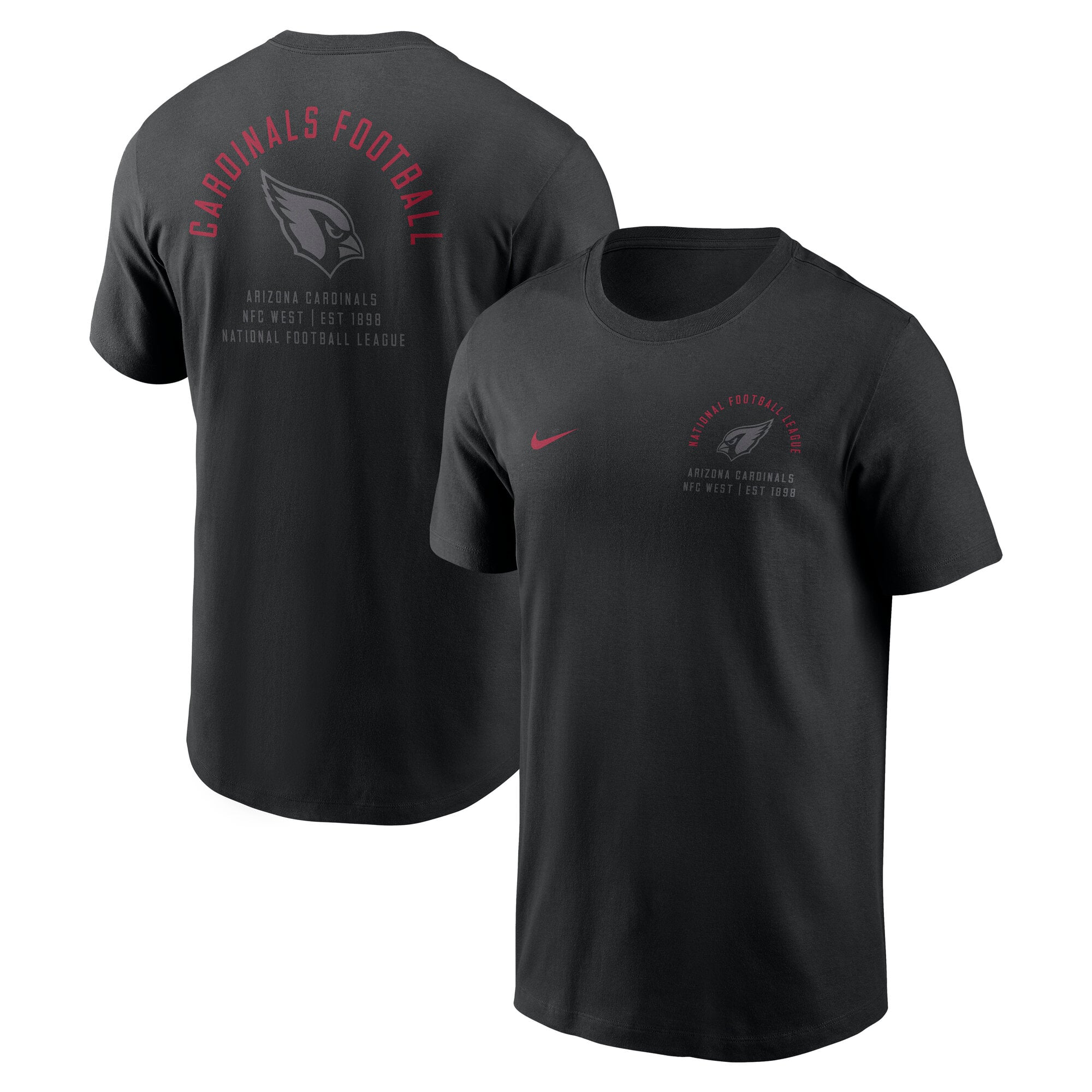 Men's Nike Black Arizona Cardinals Split Logo T-Shirt