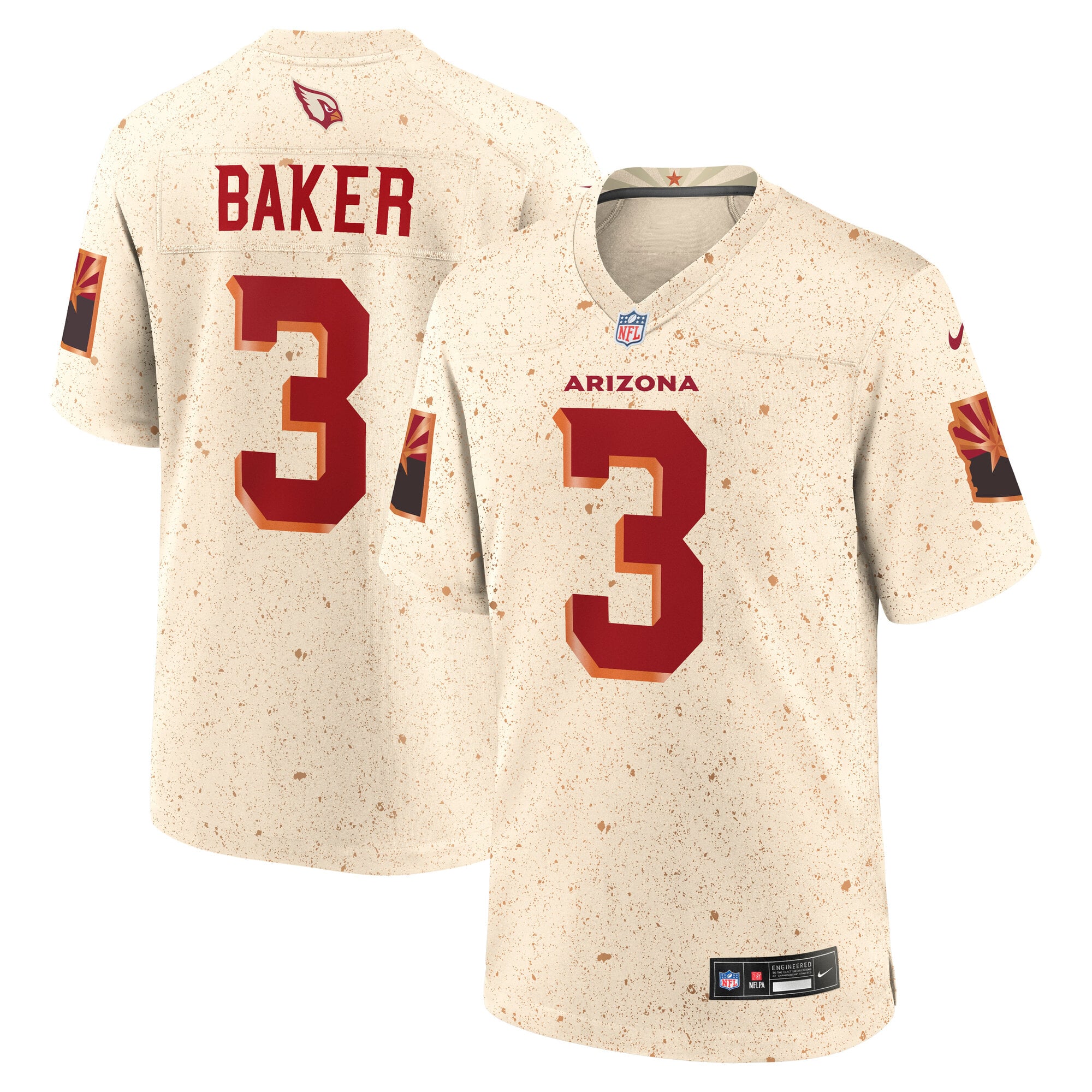Men's Nike Budda Baker Natural Arizona Cardinals Rivalries Collection Game Jersey