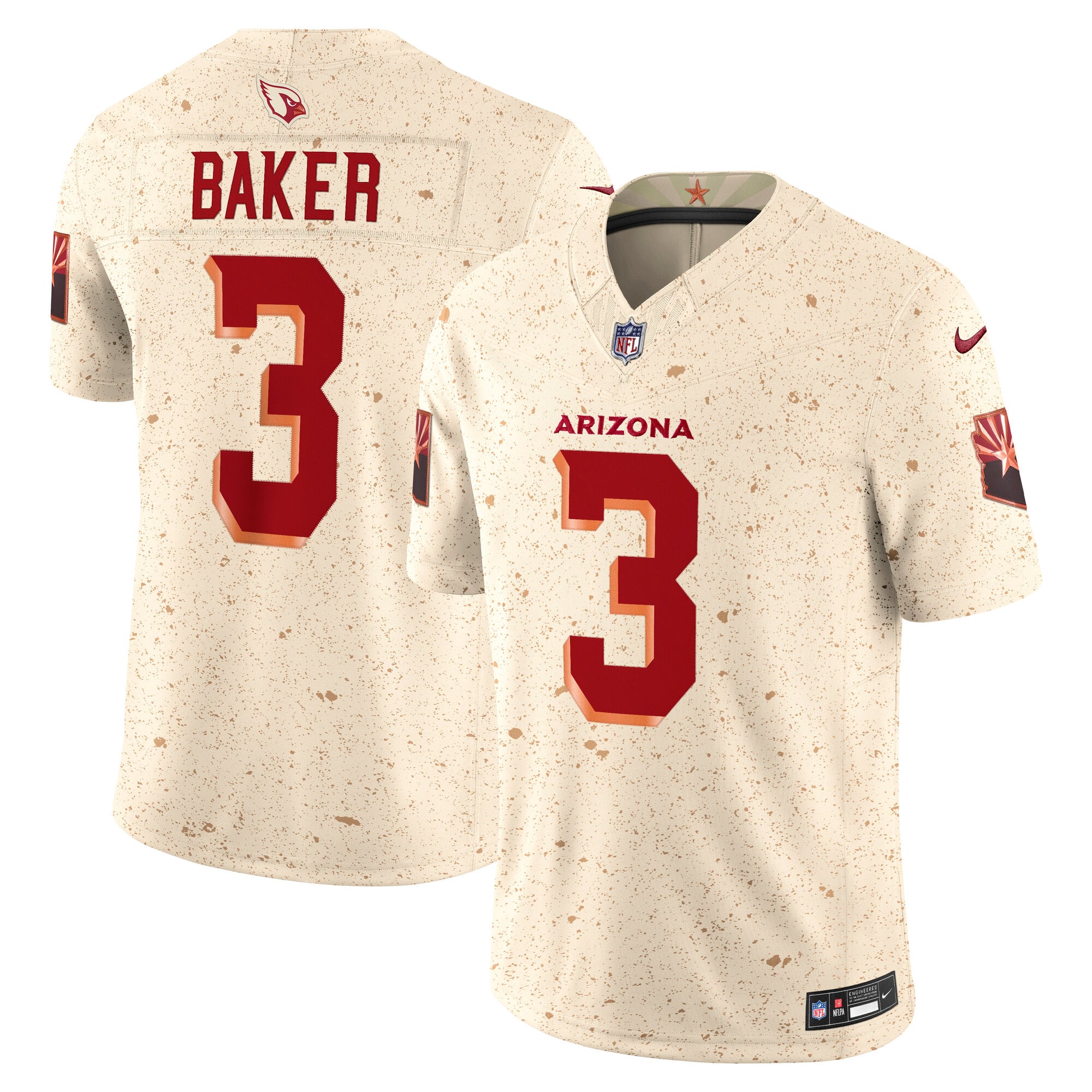 Men's Nike Budda Baker Natural Arizona Cardinals Rivalries Collection Stitched Limited Jersey