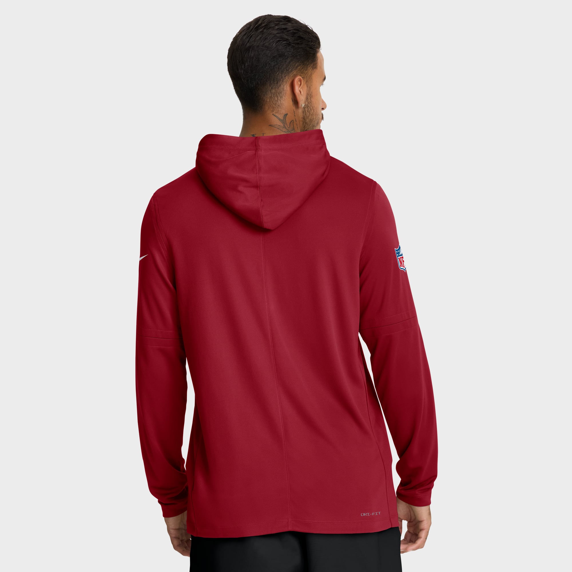 Men's Nike Cardinal Arizona Cardinals Sideline Pure Fury Dri-FIT Long Sleeve Hooded T-Shirt