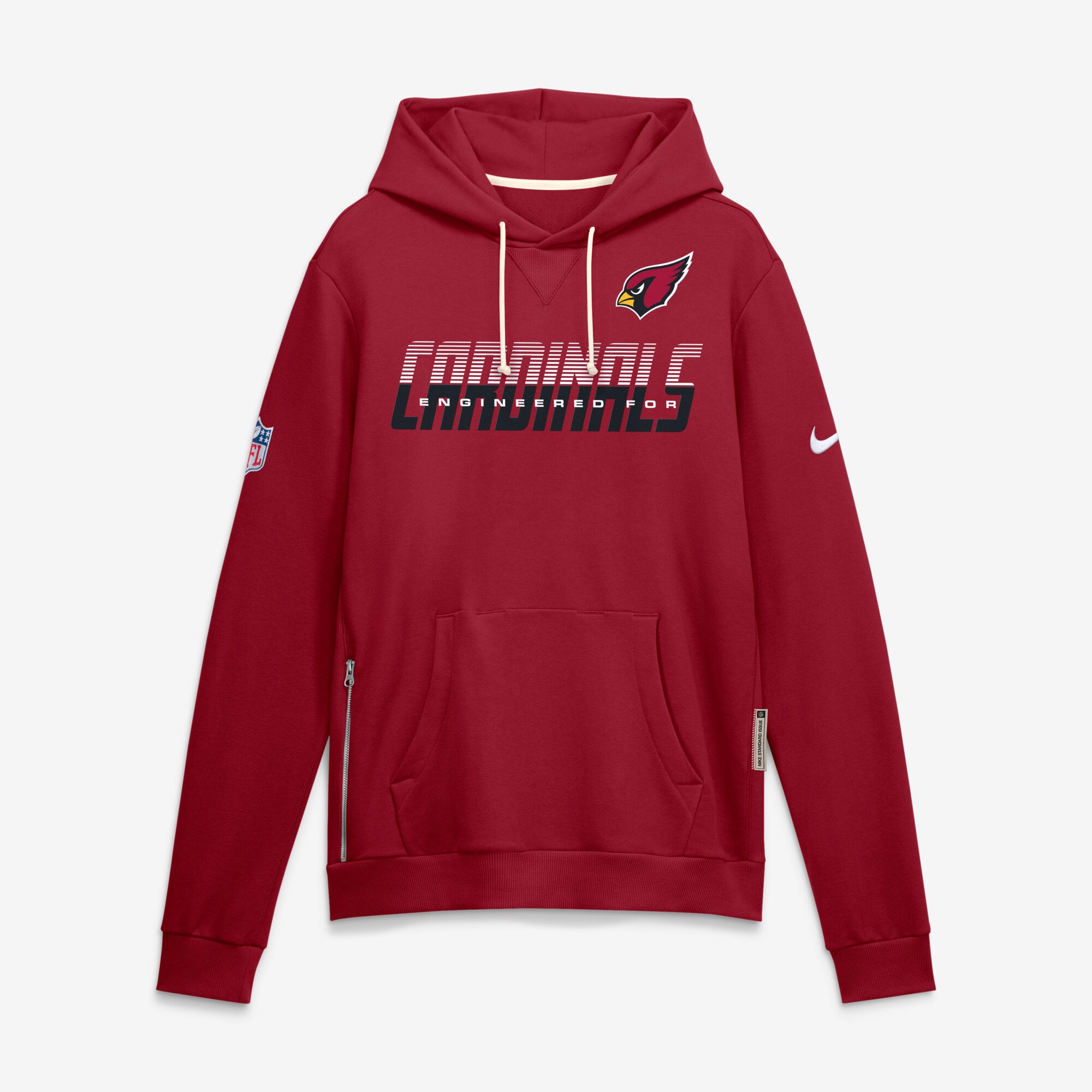 Men's Nike Cardinal Arizona Cardinals Sideline Standard Issue Top Prospect Dri-FIT Hoodie
